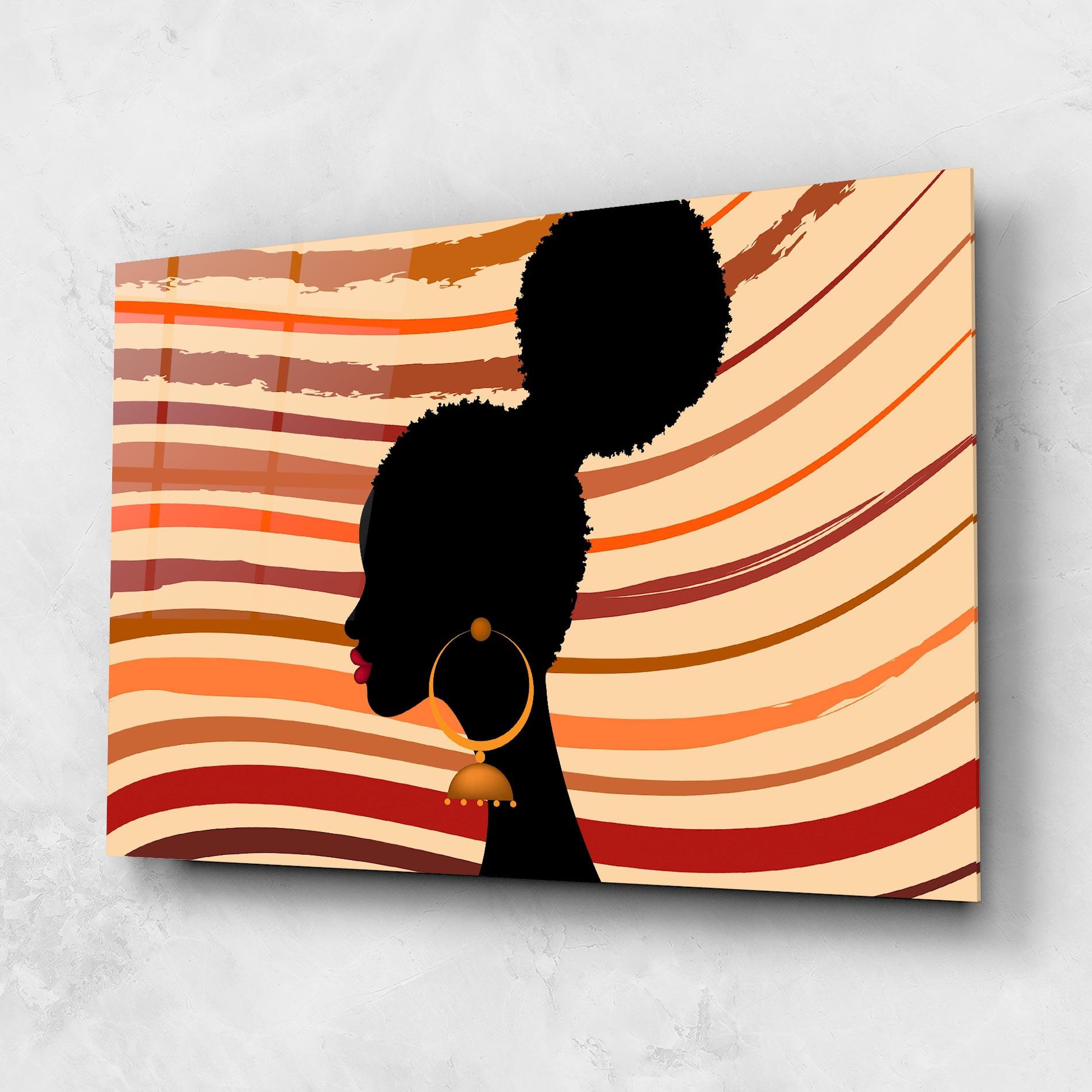Стъклена картина African Hairstyle mockup 1
