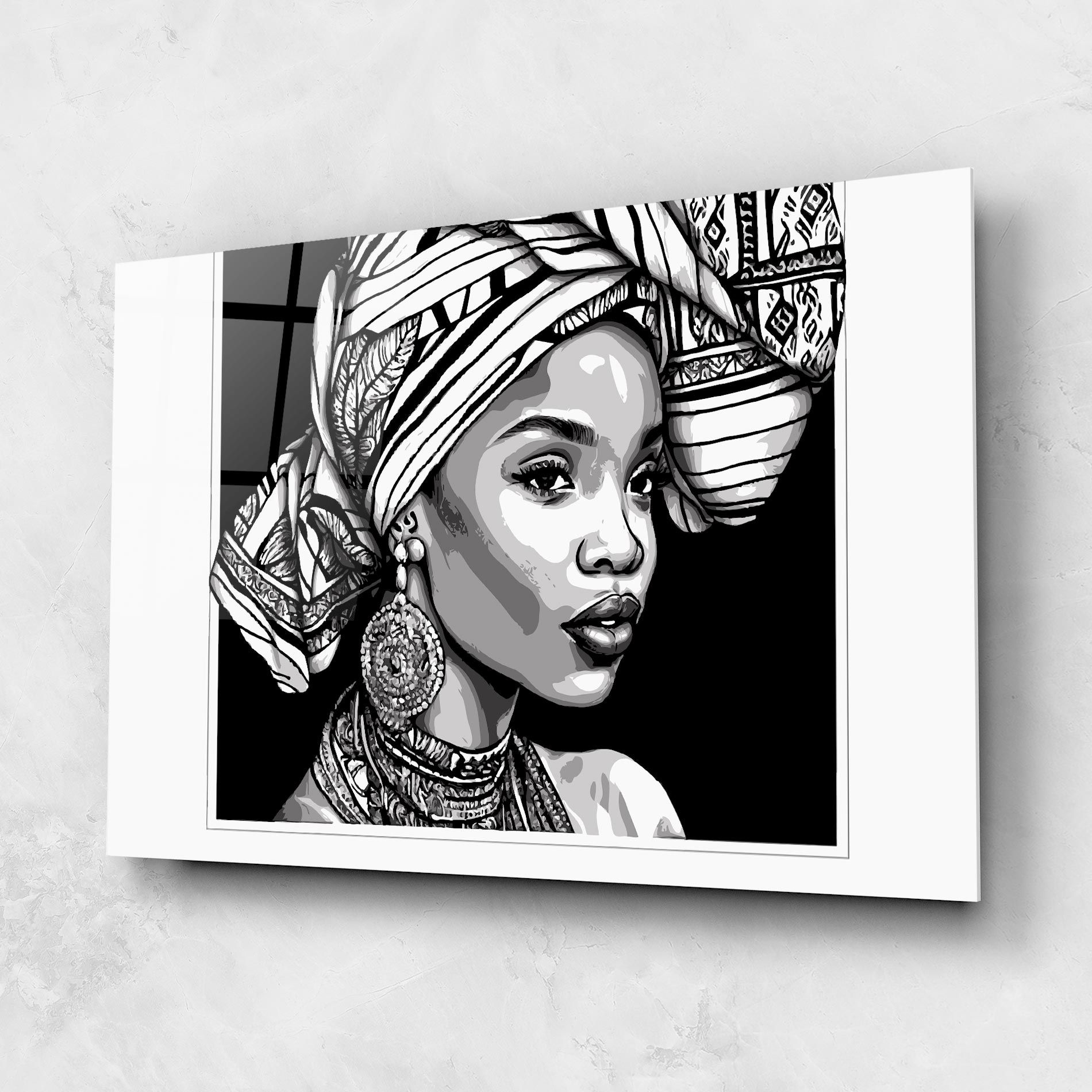 Beautiful African Lady mockup 1
