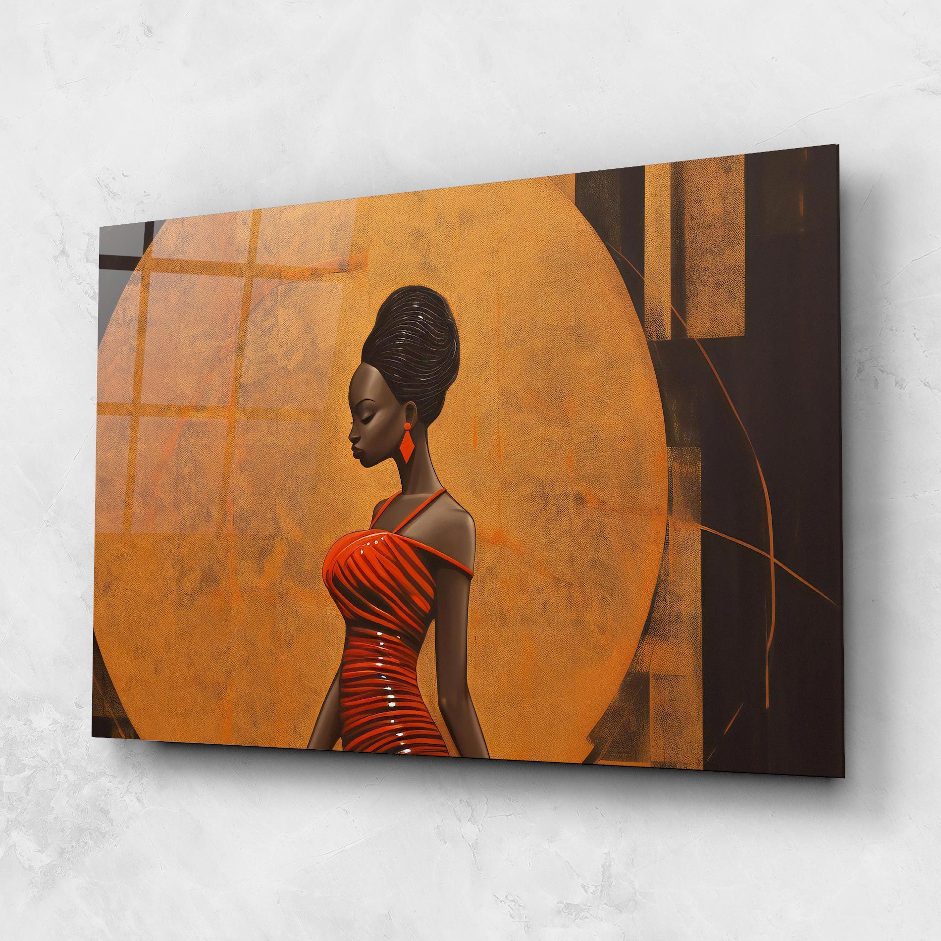 Beautiful African Red Dress mockup 1