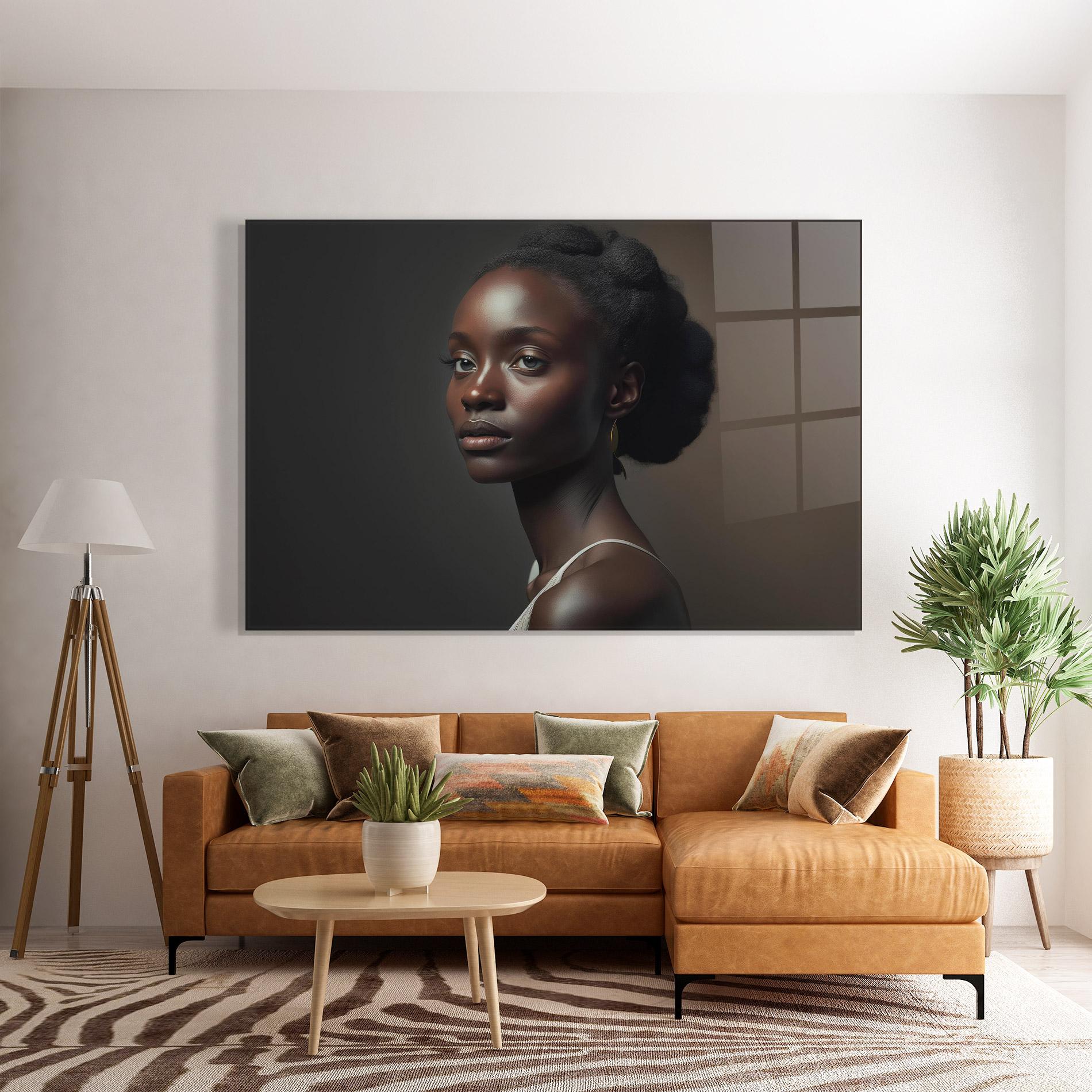 Стъклена картина African Natural Makeup mockup 7