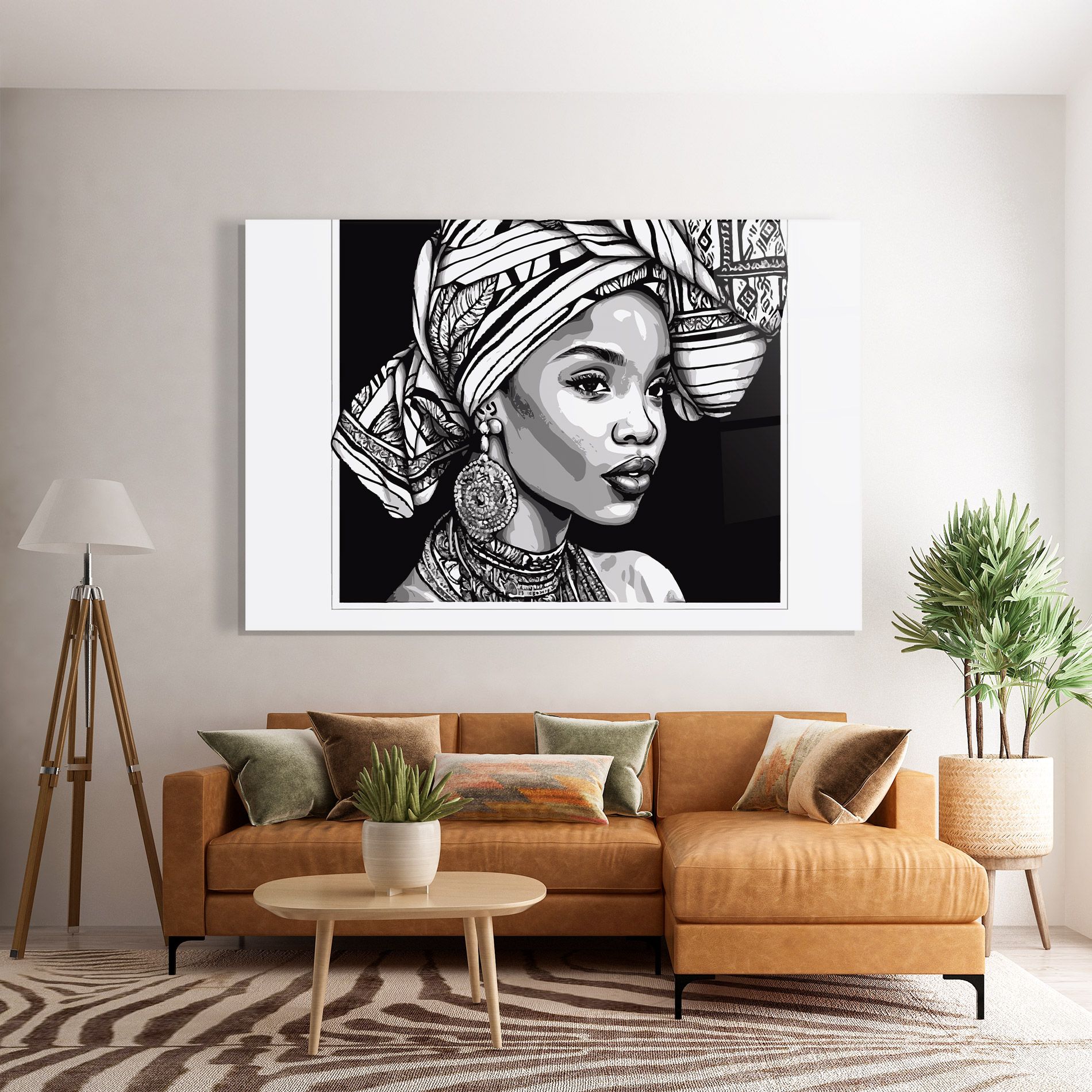 Beautiful African Lady mockup 7