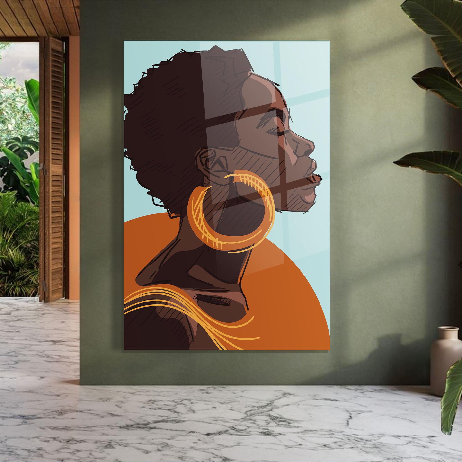 Стъклена картина African Short Hair mockup 7