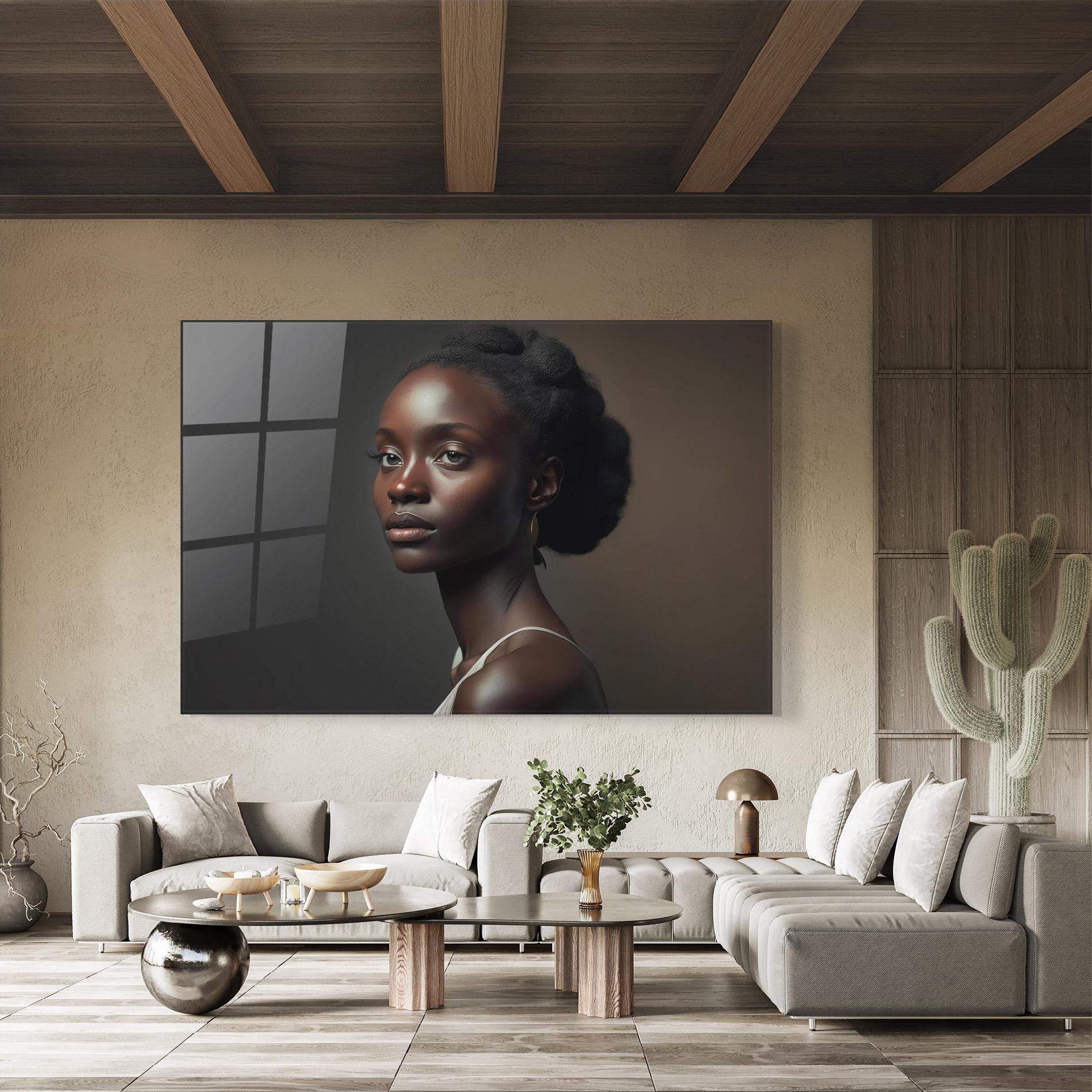 Стъклена картина African Natural Makeup mockup 8