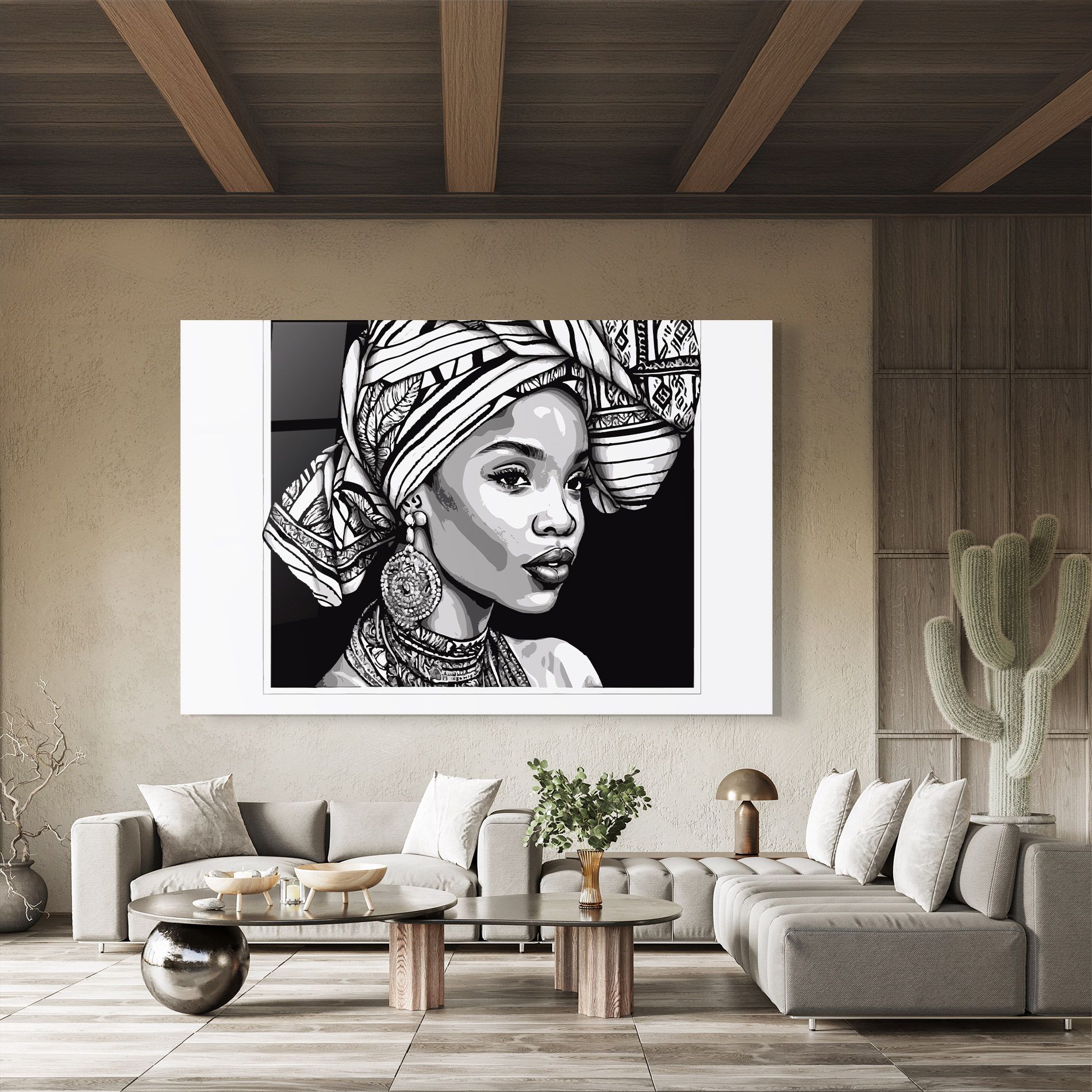 Beautiful African Lady mockup 8