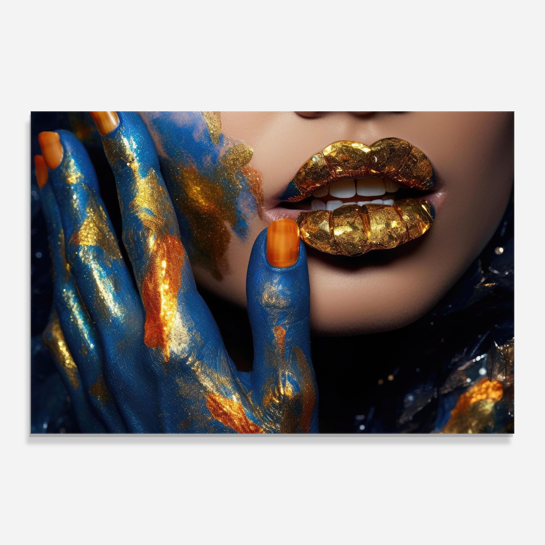 Blue Hand Lips mockup 0
