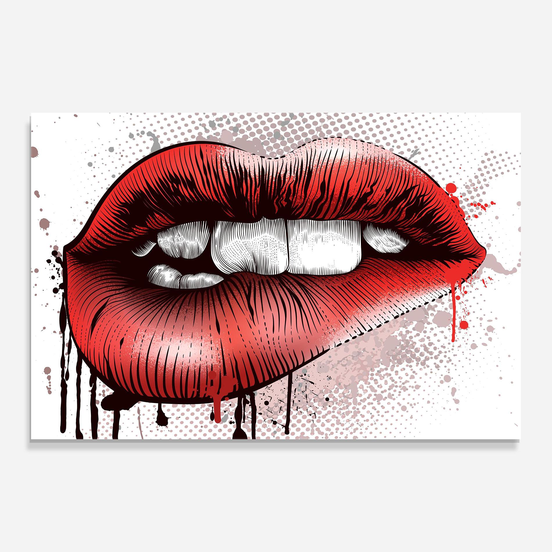 Стъклена картина Lips Pop Artistic mockup 0