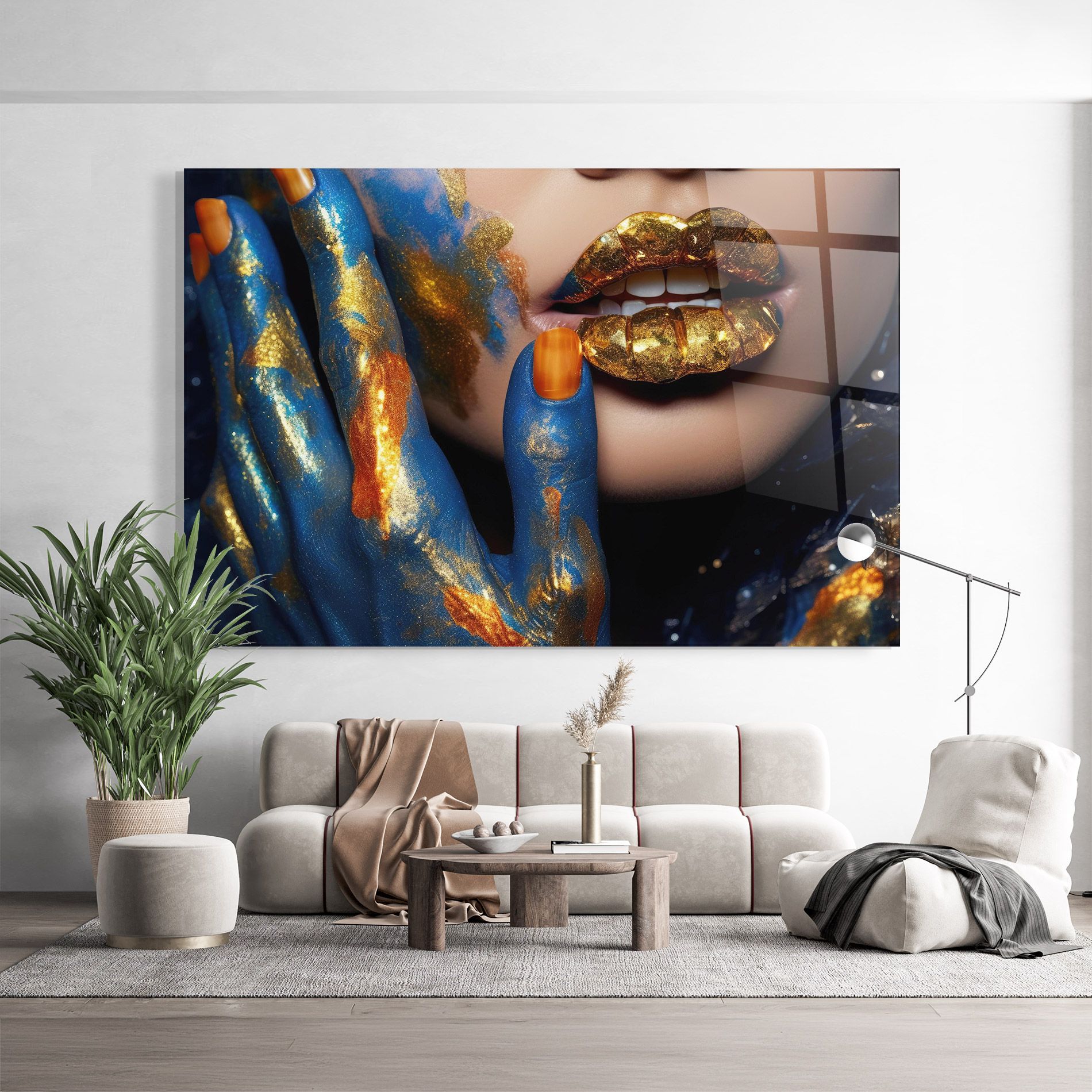 Blue Hand Lips mockup 9