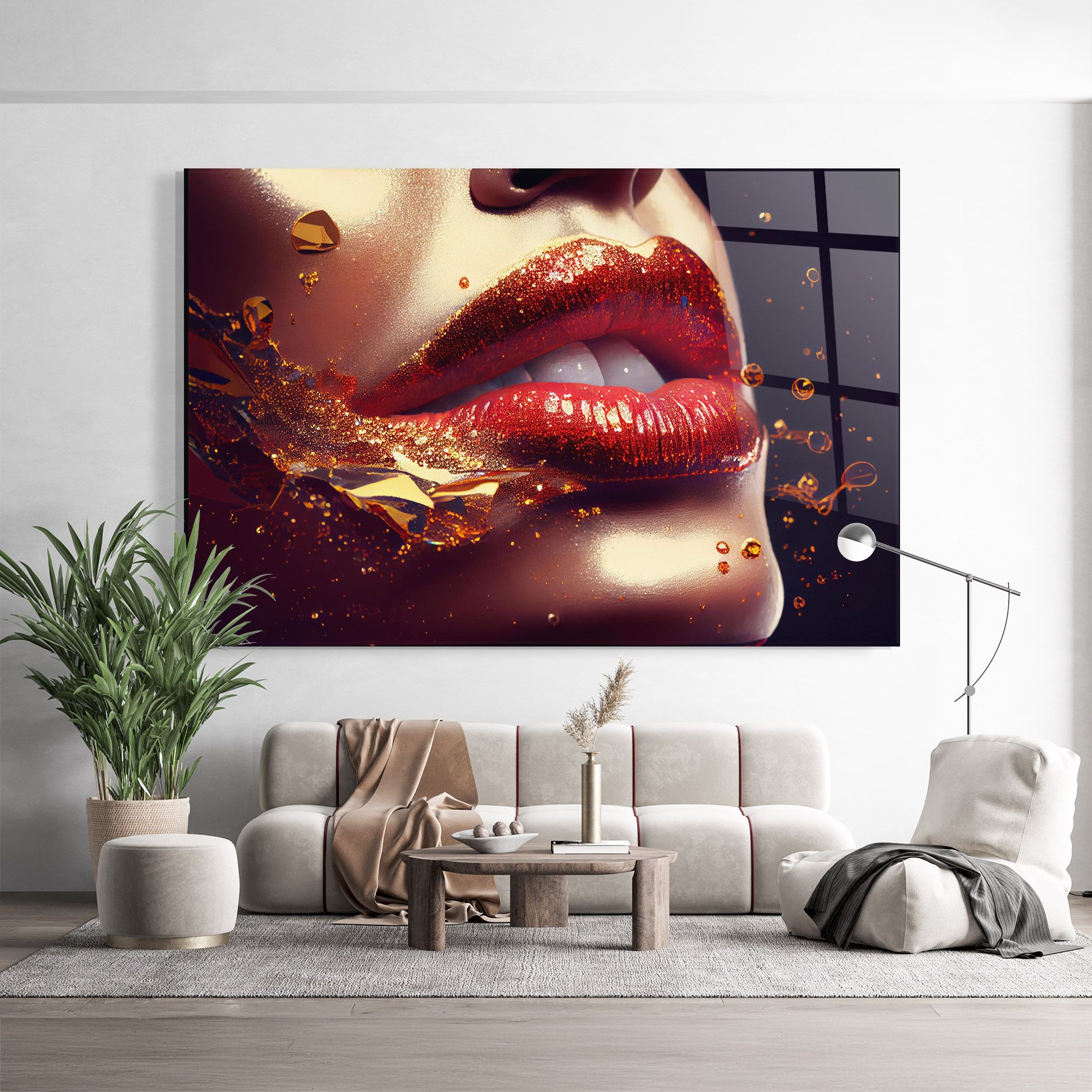 Gold Glitter Lips mockup 9