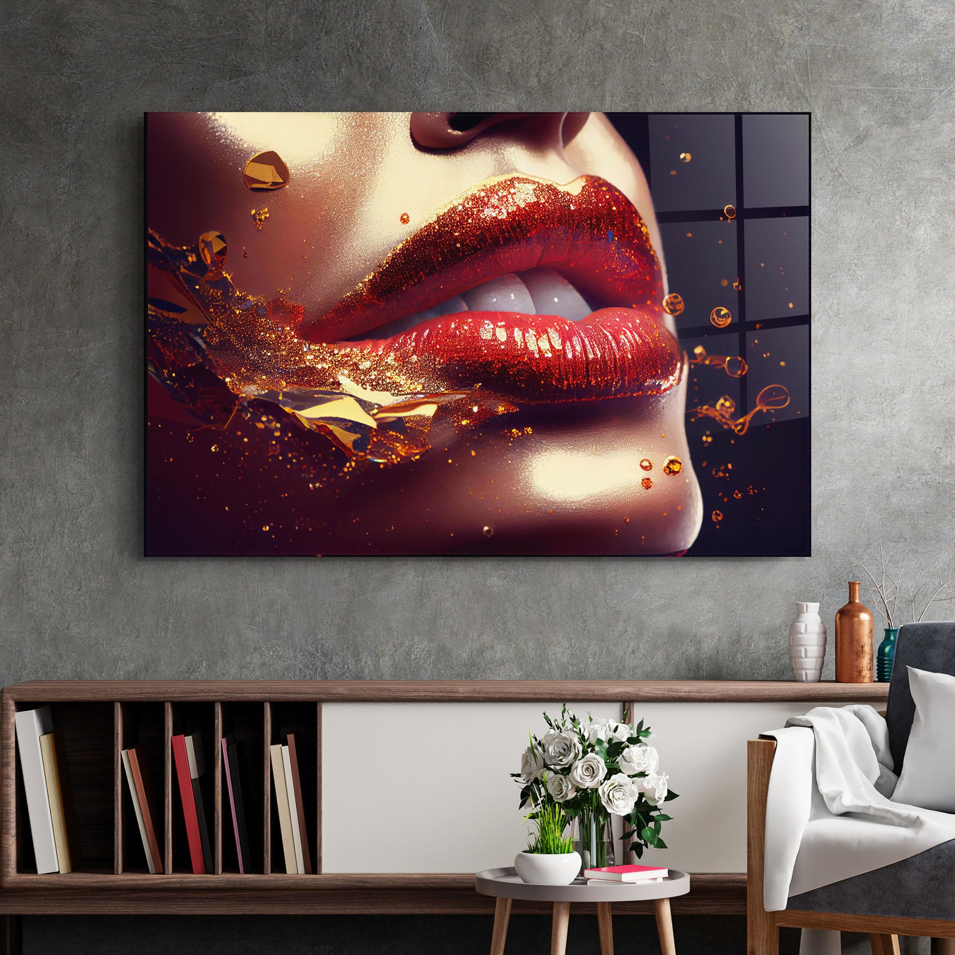 Gold Glitter Lips mockup 2