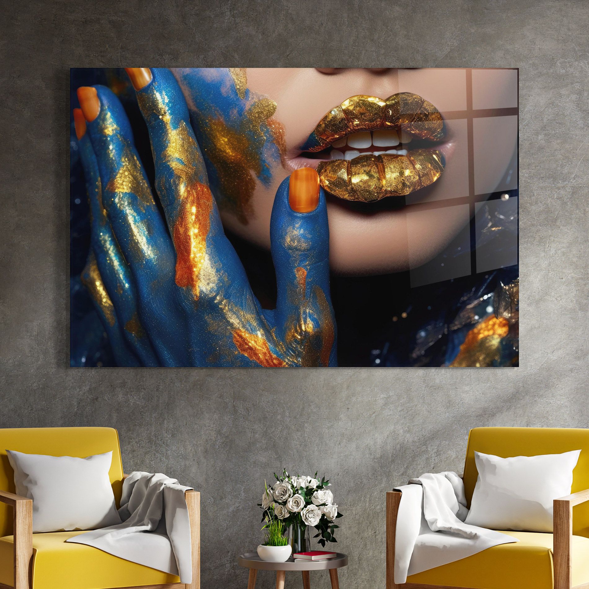 Blue Hand Lips mockup 4