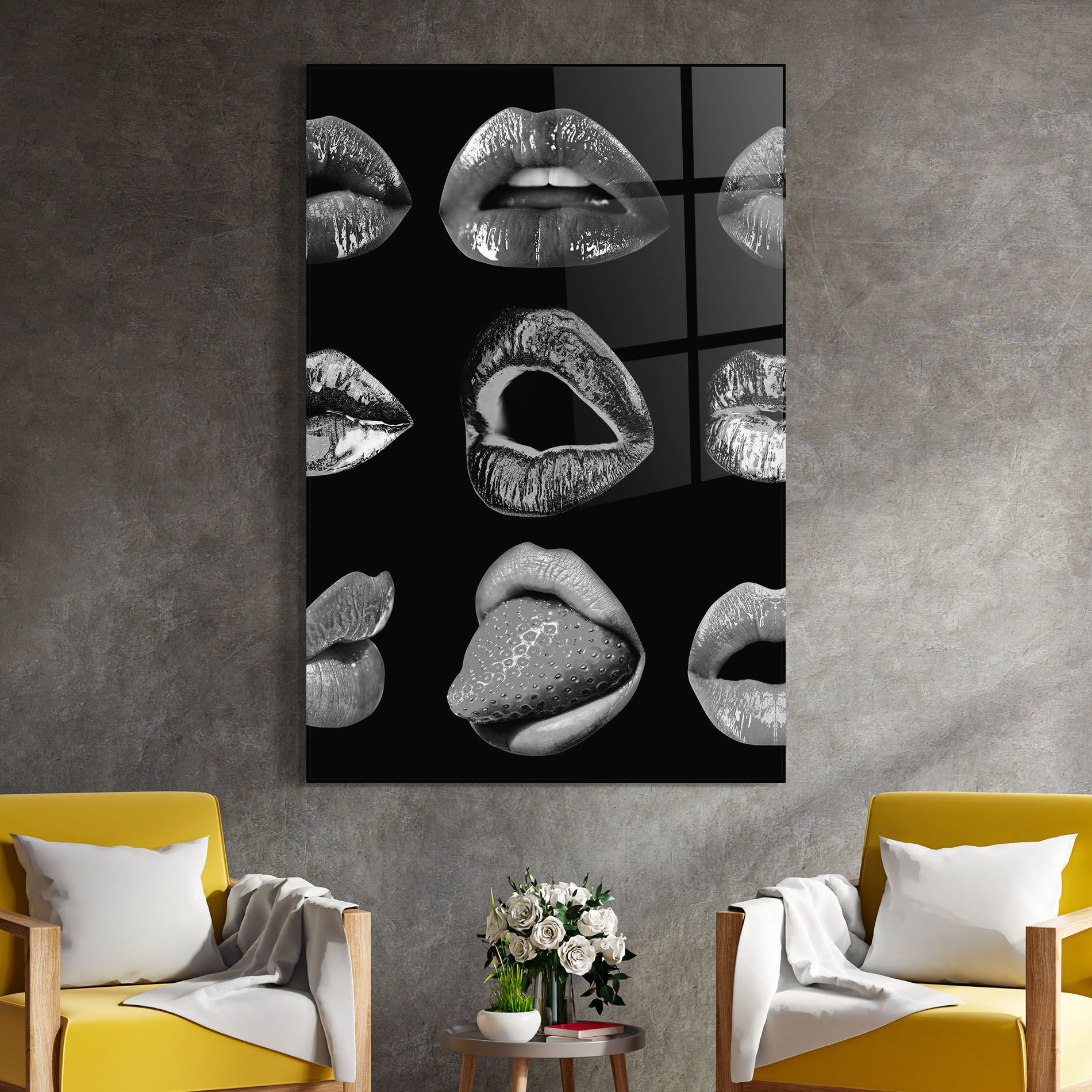 Grey Lips Collage mockup 4