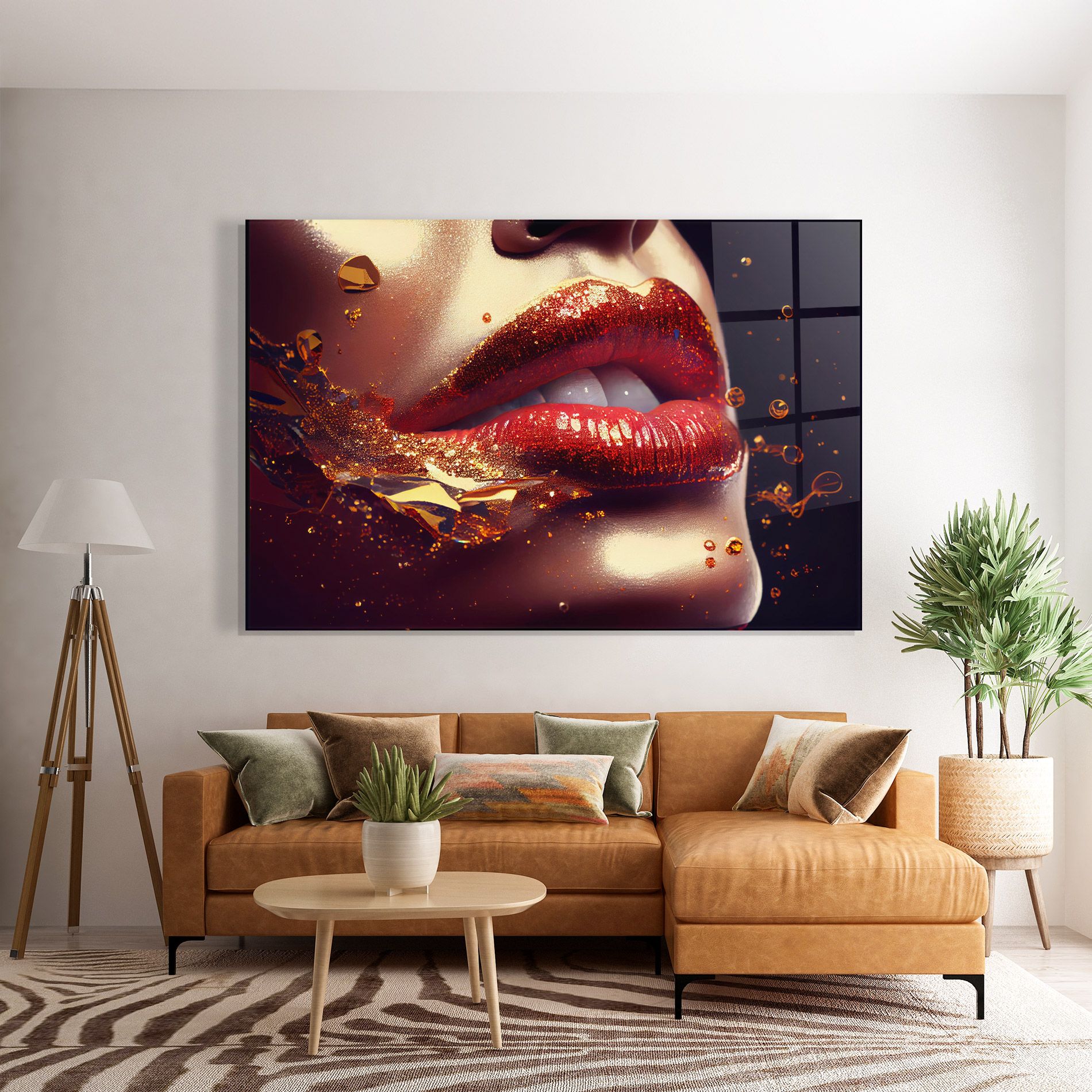 Gold Glitter Lips mockup 7