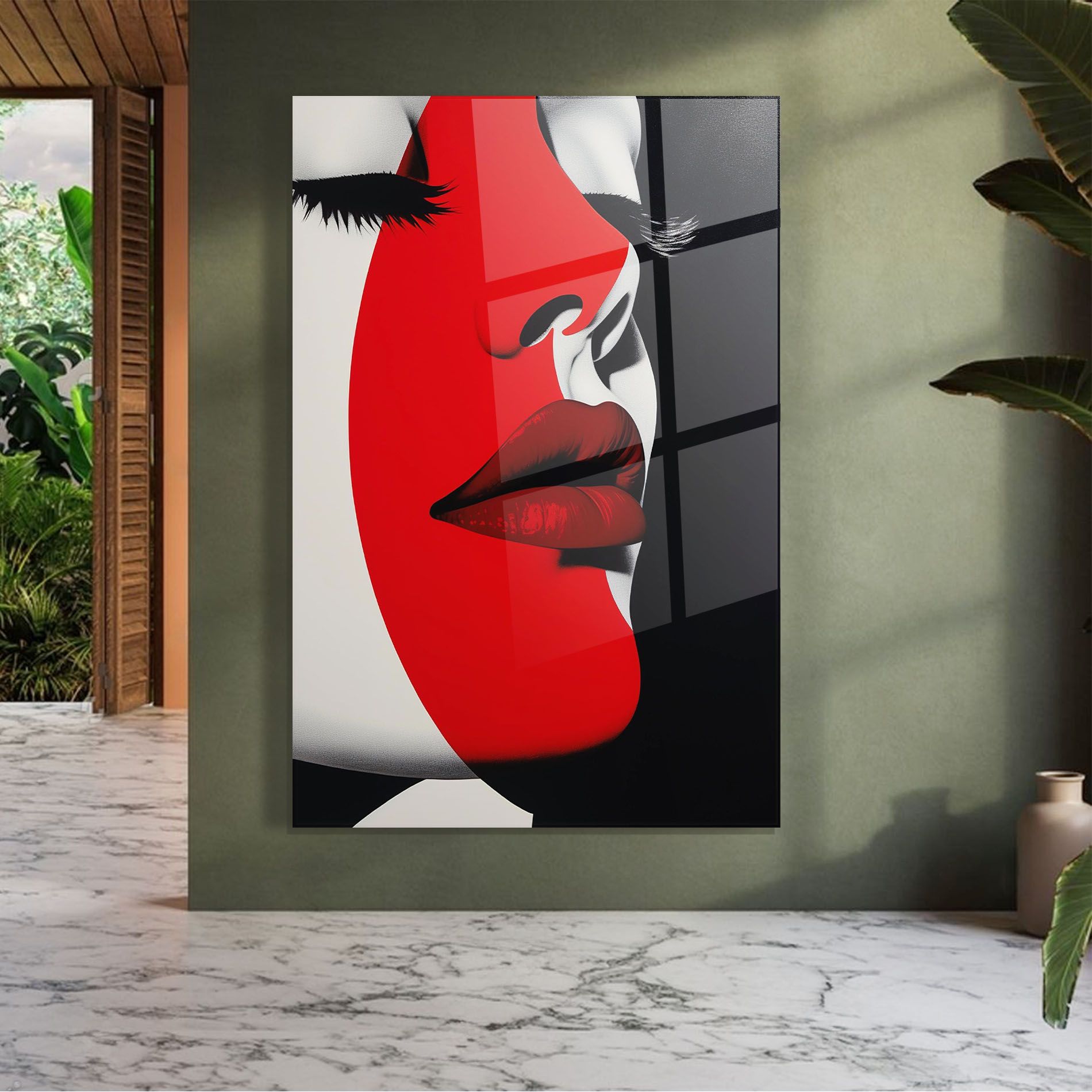 Dark Red Lips mockup 7