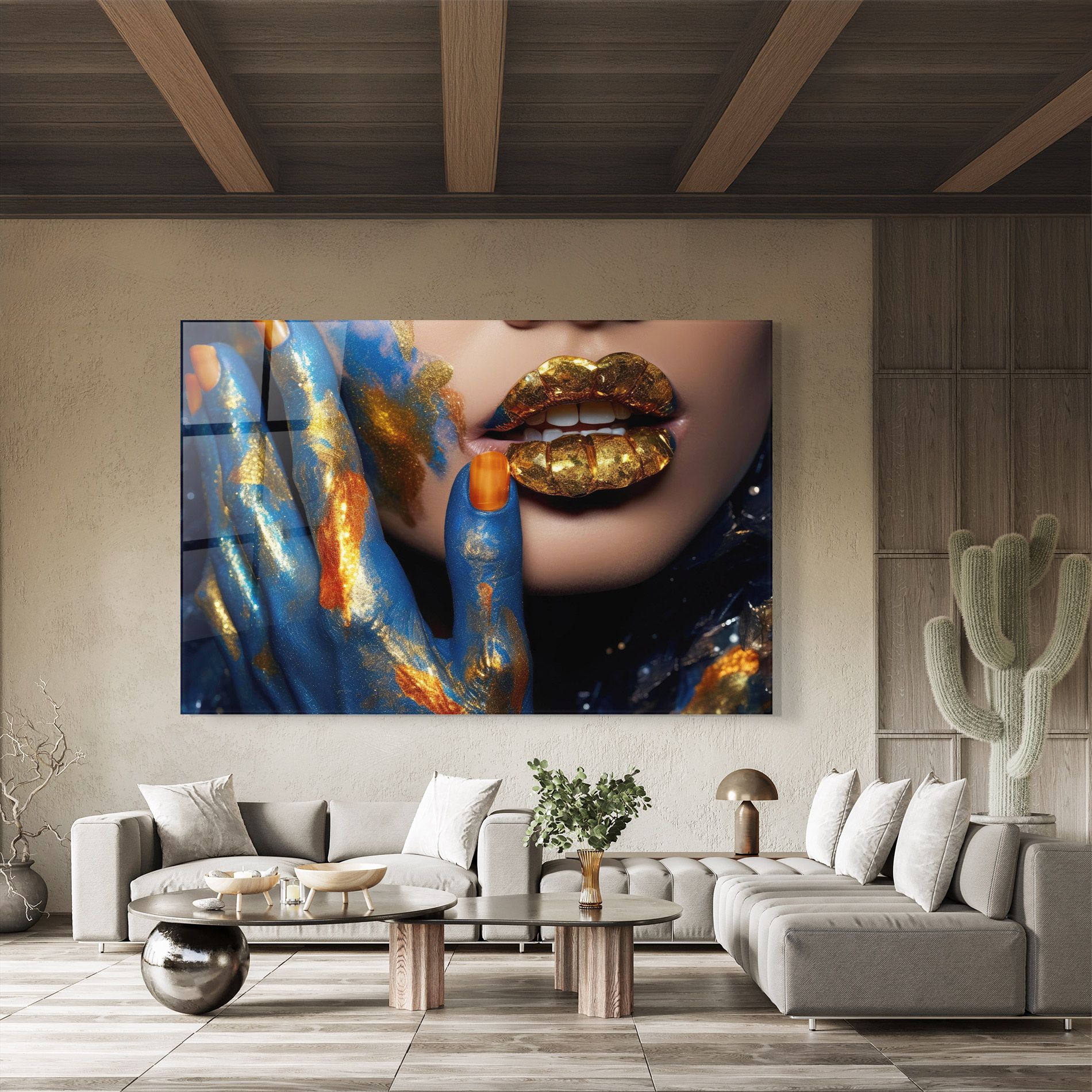 Blue Hand Lips mockup 8