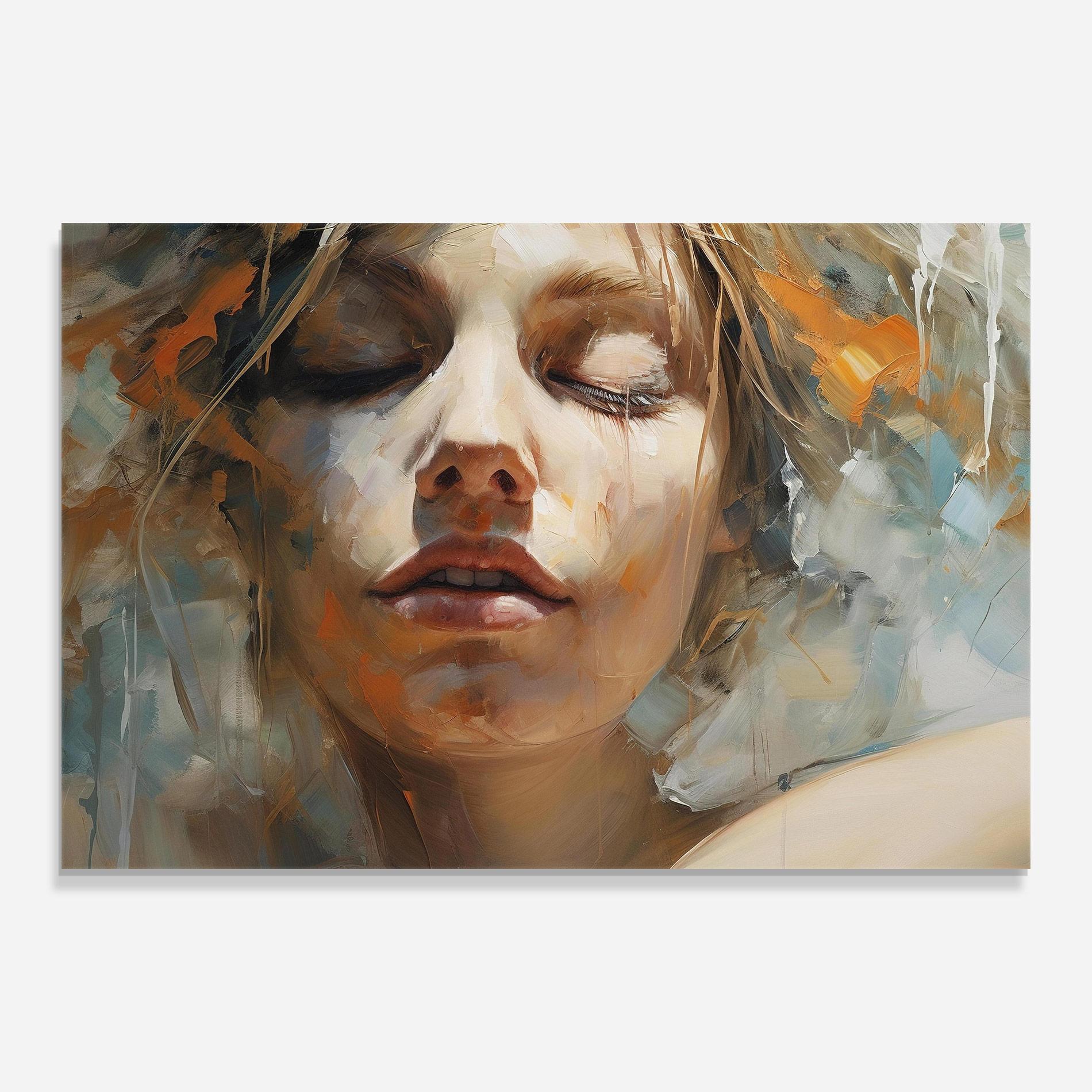 Стъклена картина Emotive Brushstrokes mockup 0