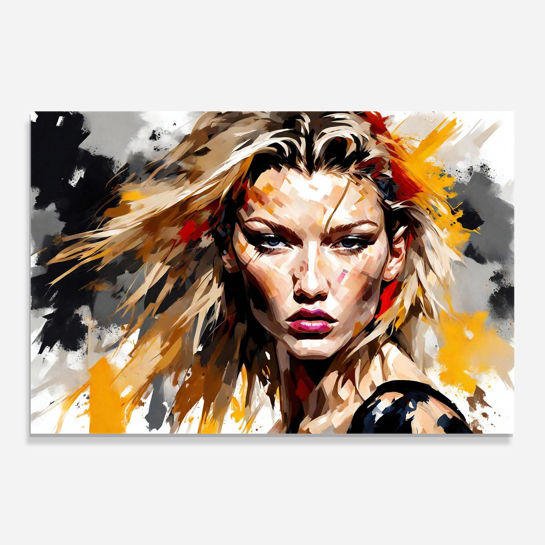 Стъклена картина Multicolored Splash Woman mockup 0