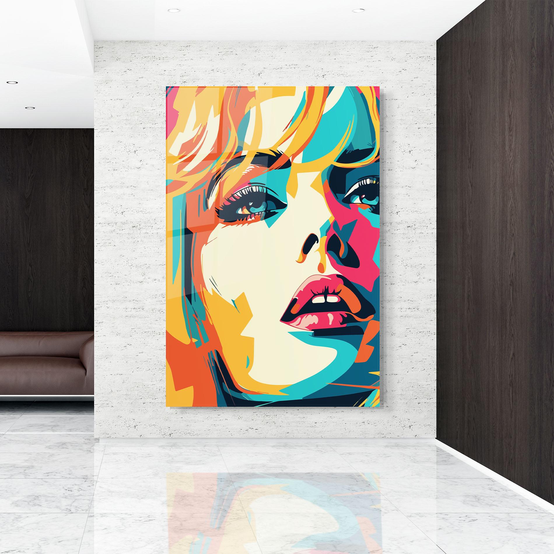 Стъклена картина Blonde Girl Portrait mockup 9