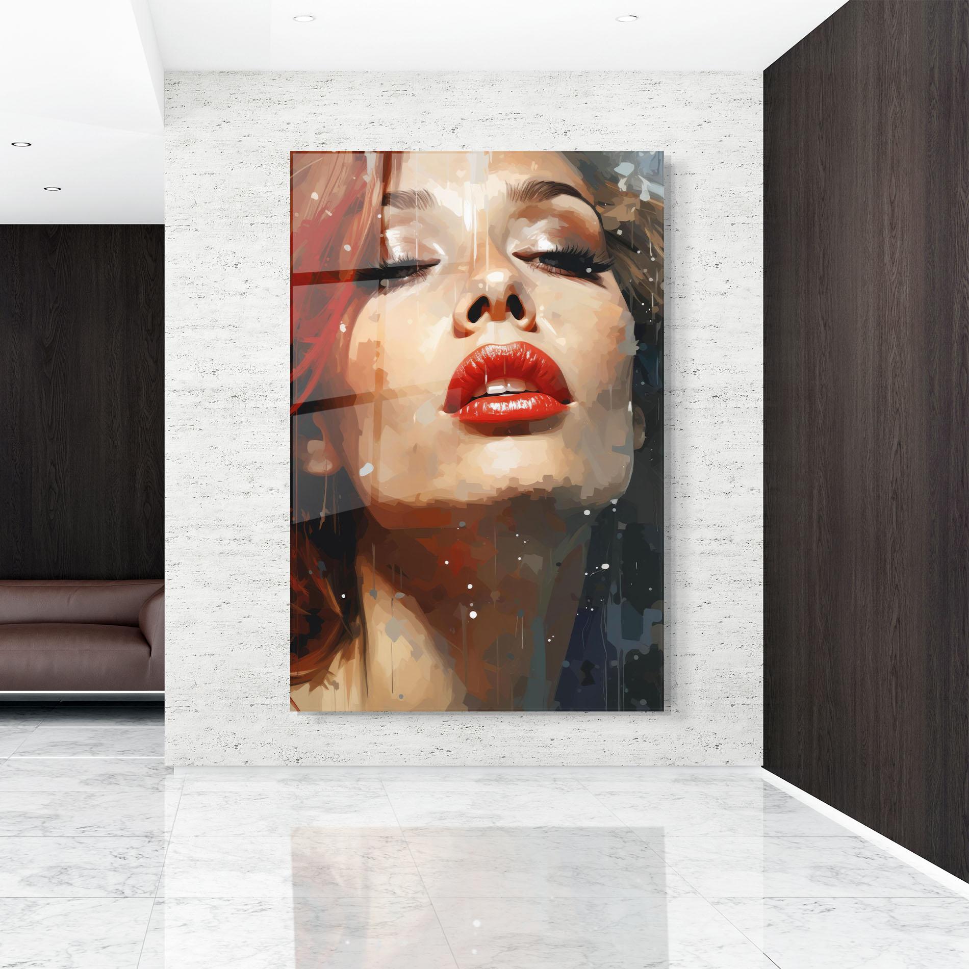 Стъклена картина Close Up Look Portrait mockup 9