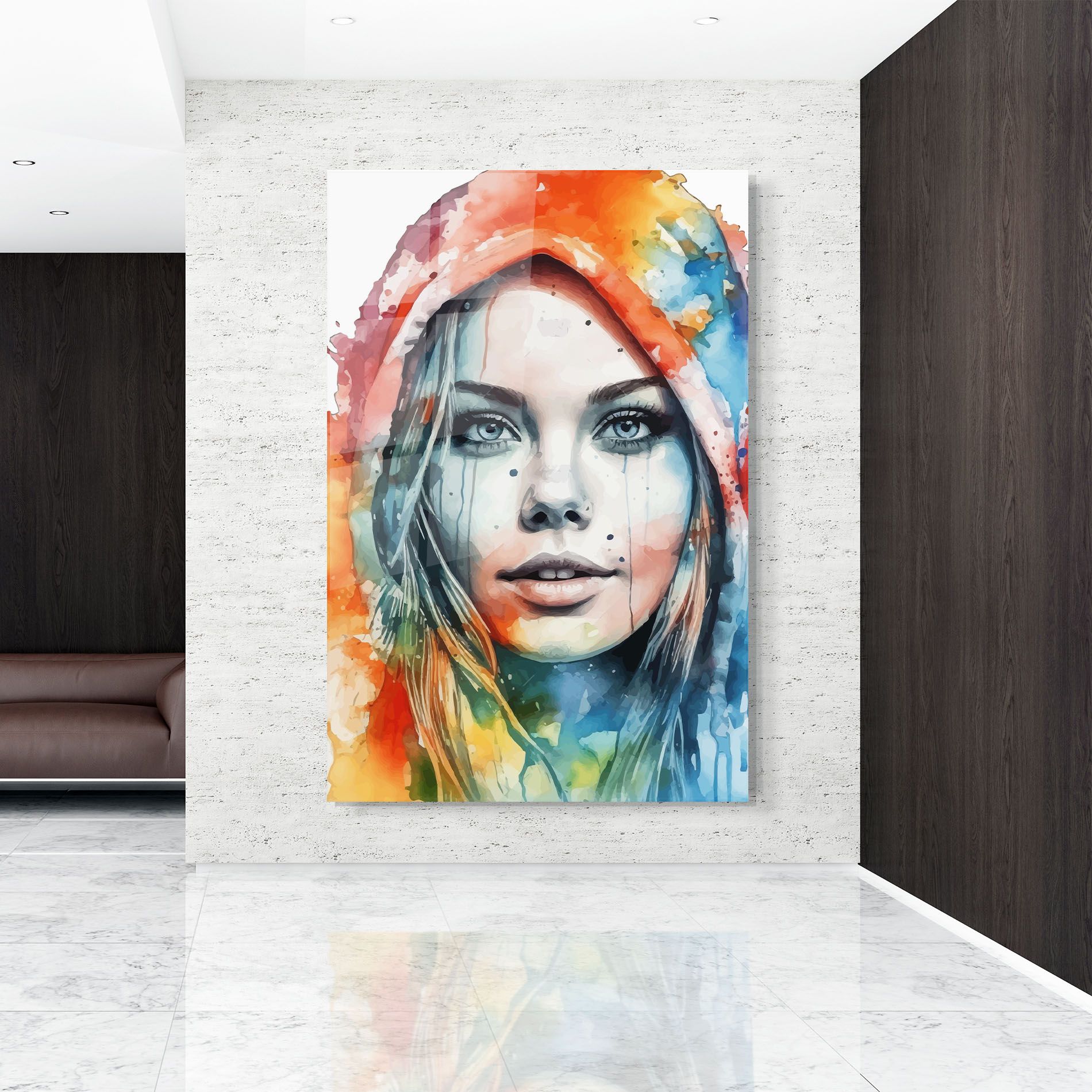 Colorful Portrait Art mockup 9