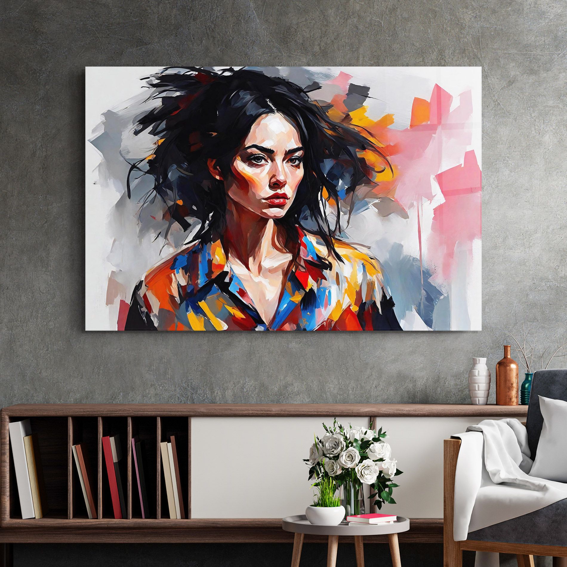 Artistic Oil Woman mockup 2