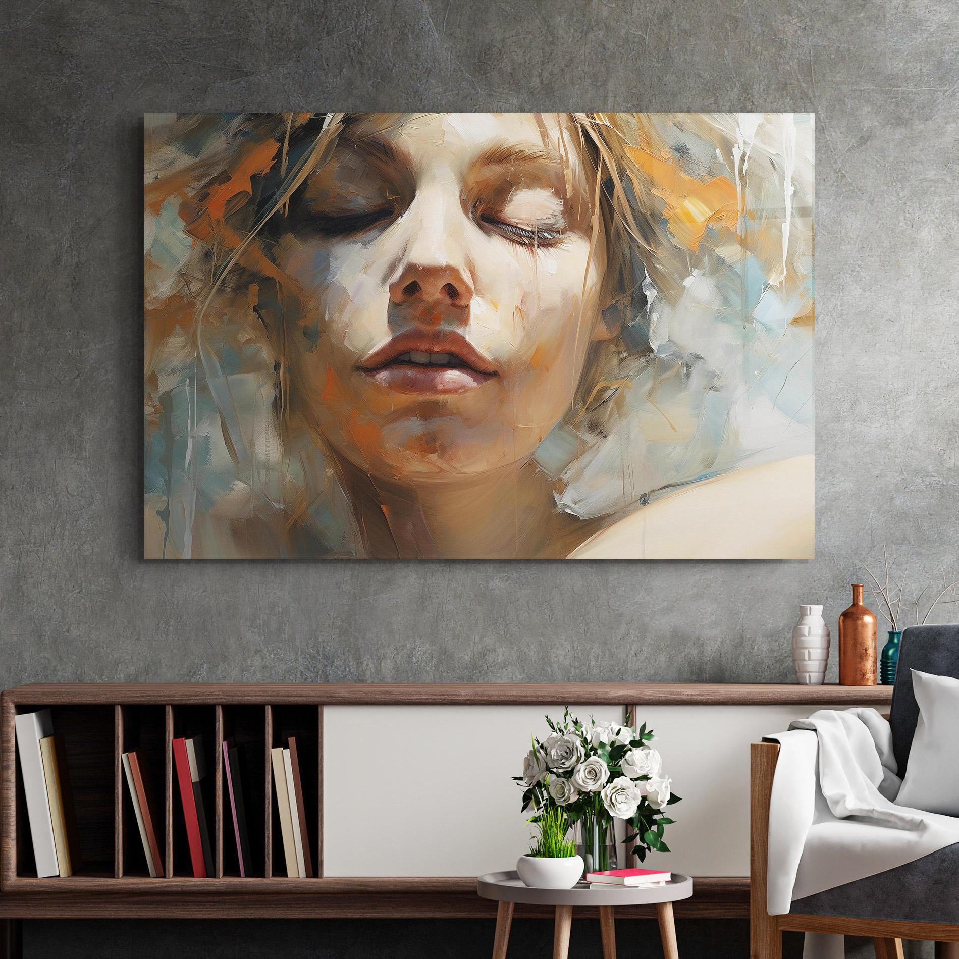 Стъклена картина Emotive Brushstrokes mockup 2