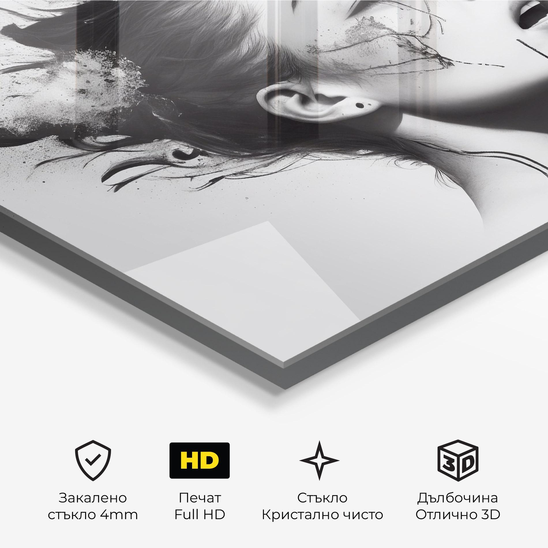 Стъклена картина Freedom mockup 3