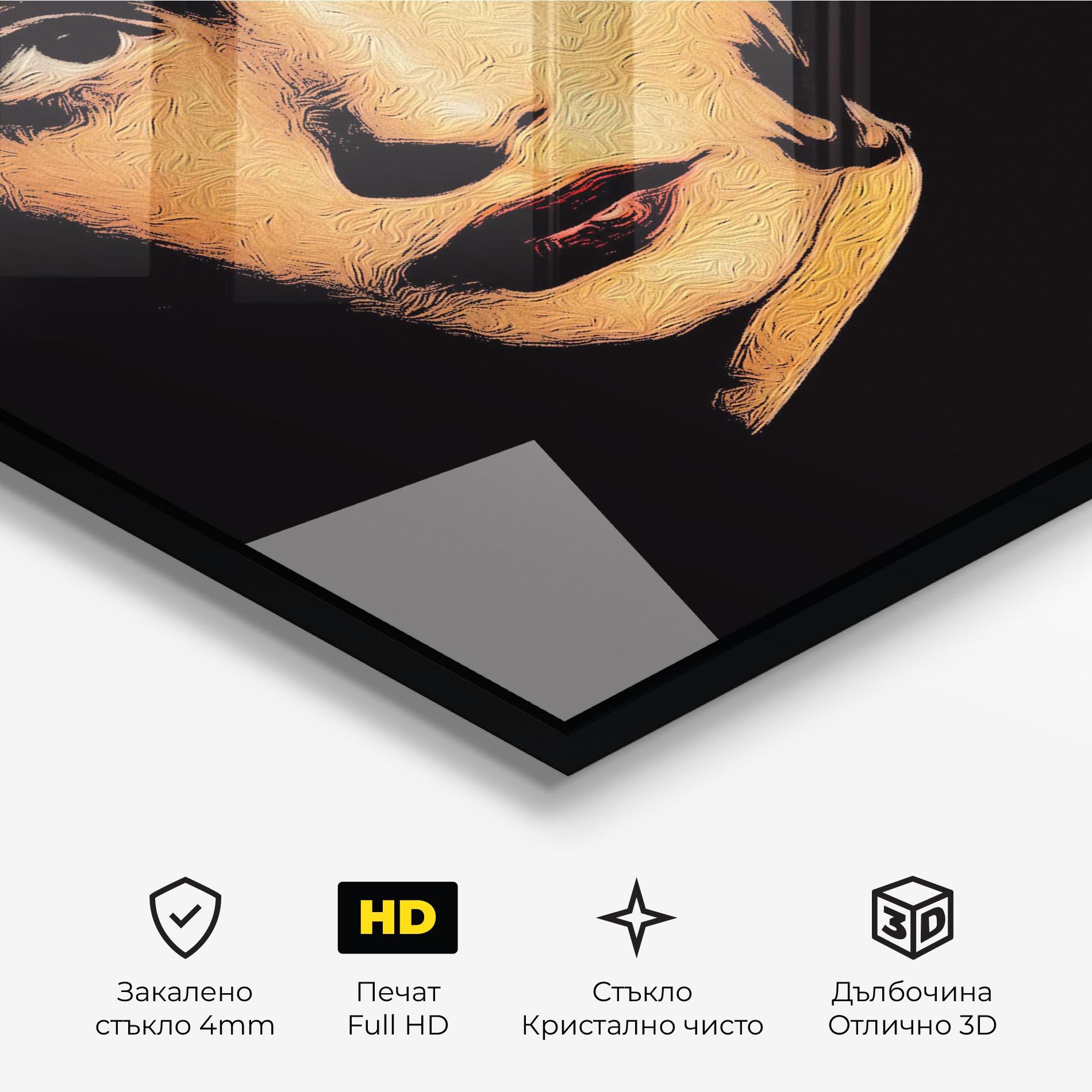 Стъклена картина Light Portrait mockup 3