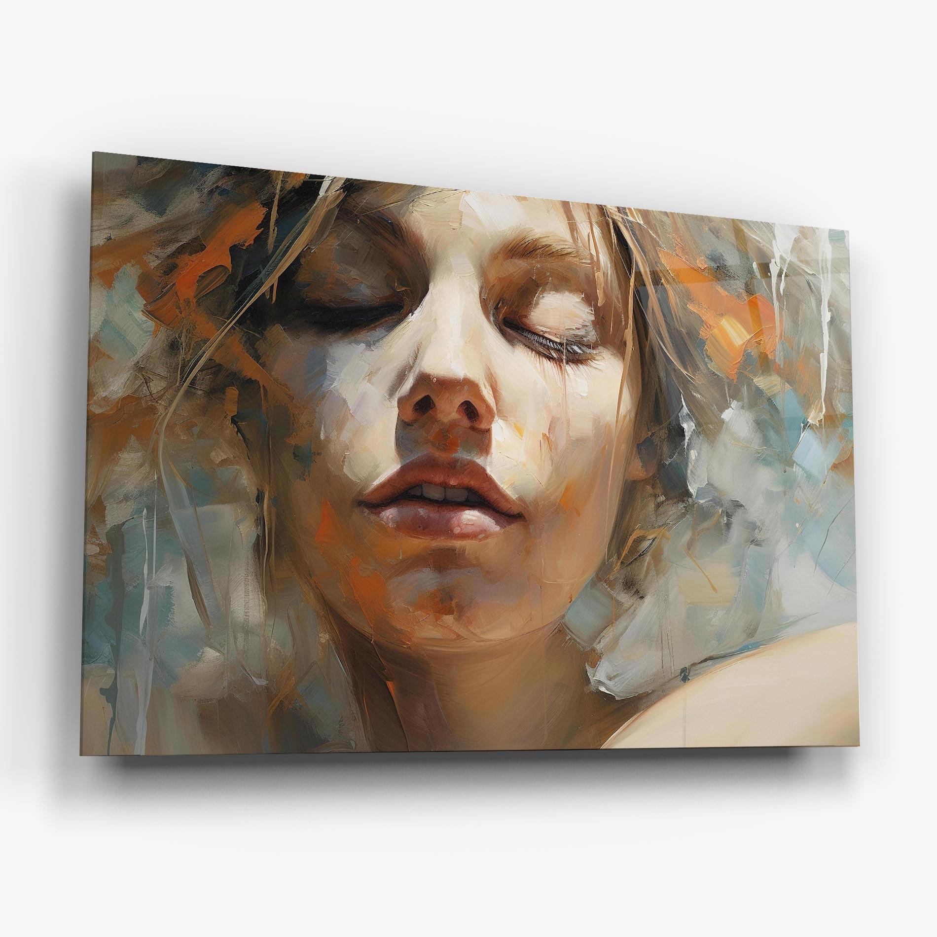 Стъклена картина Emotive Brushstrokes mockup 6