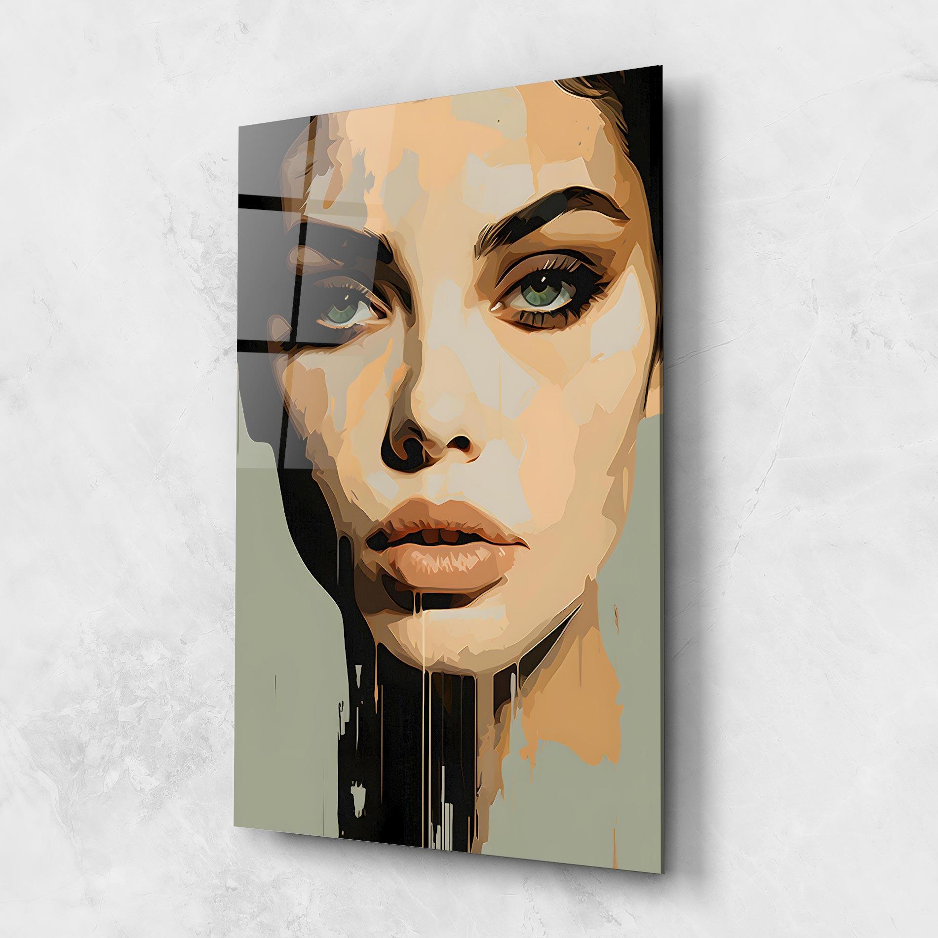 Стъклена картина Apologetic Face mockup 1