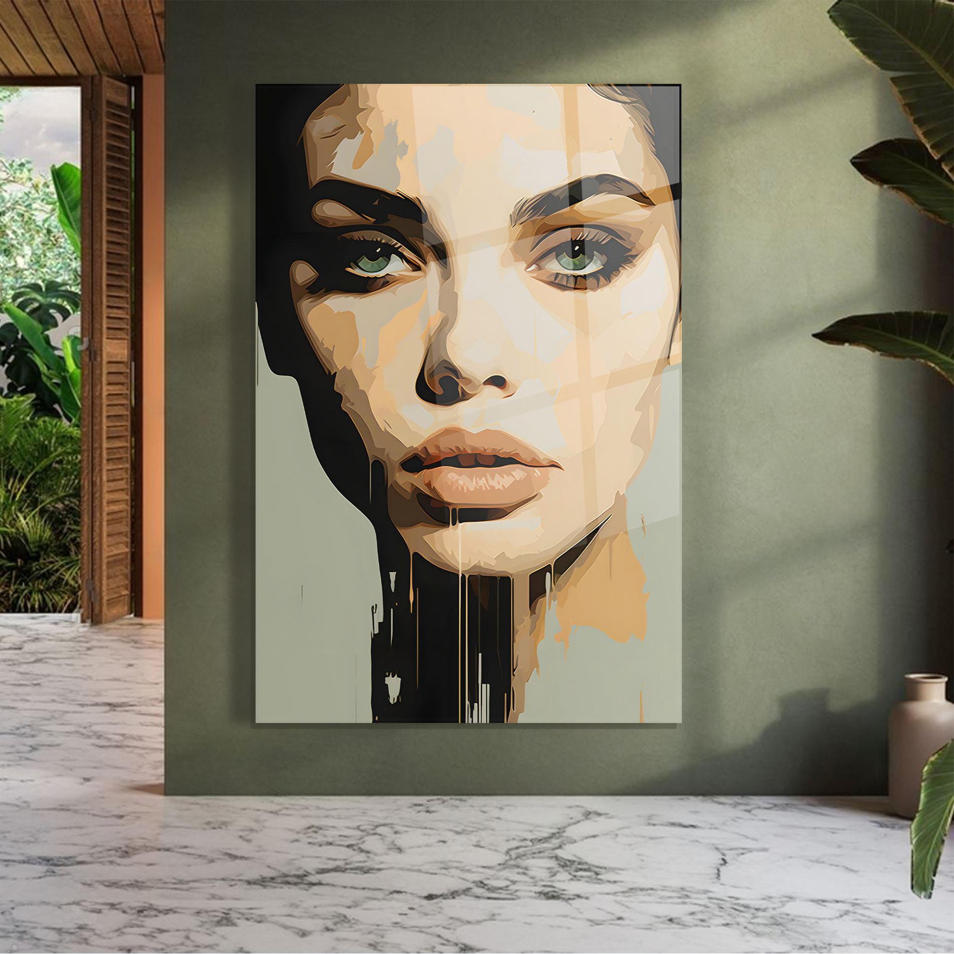 Стъклена картина Apologetic Face mockup 7