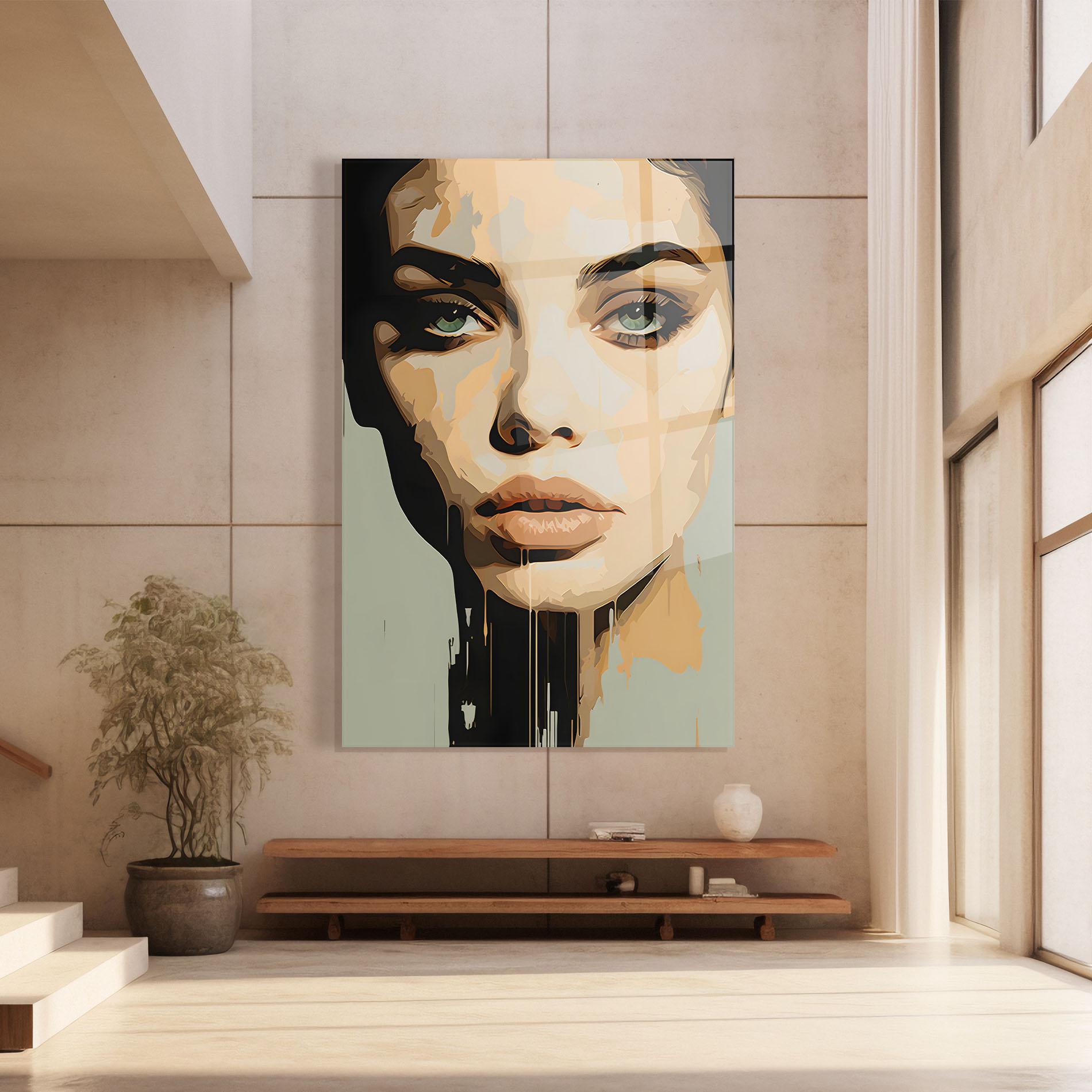 Стъклена картина Apologetic Face mockup 8