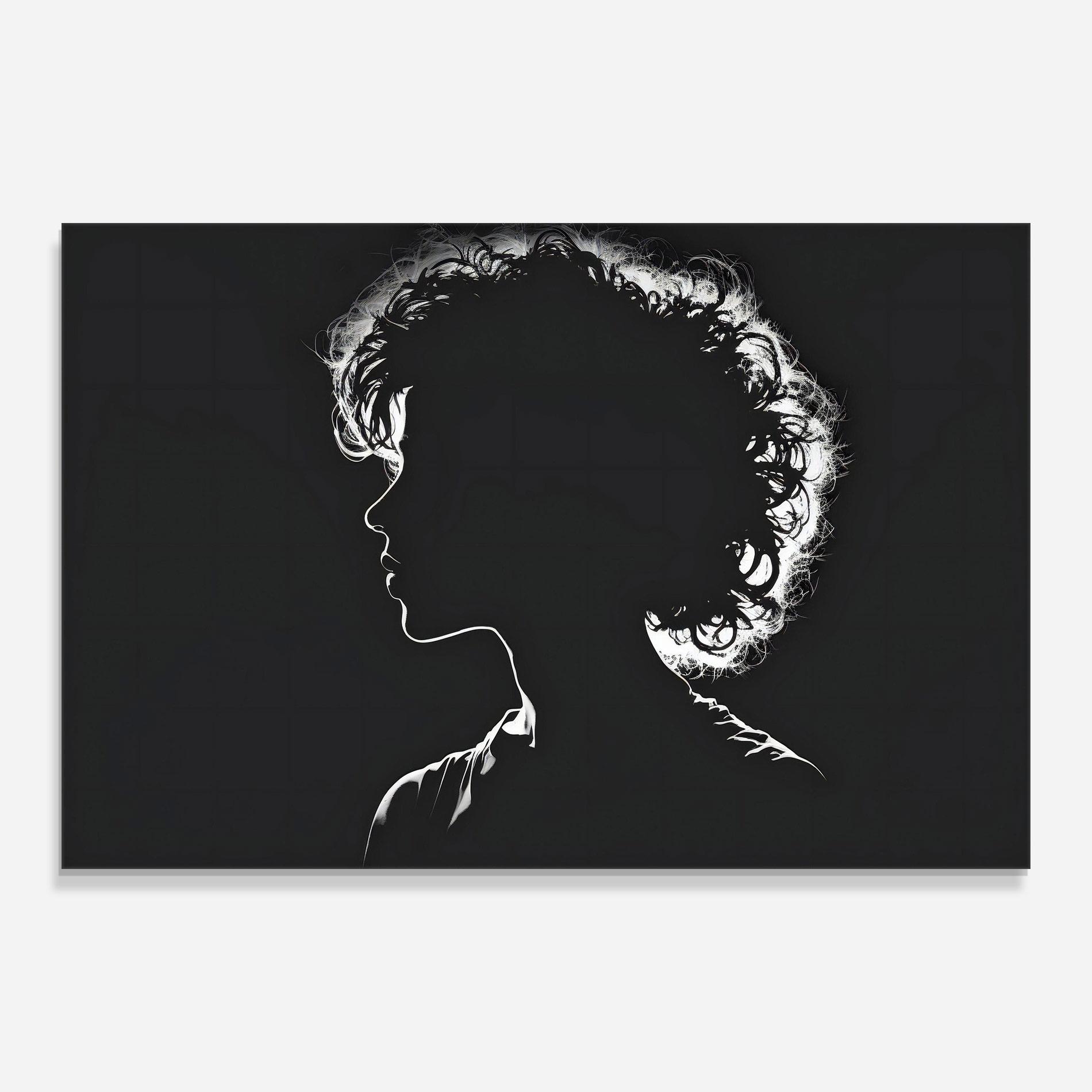 Стъклена картина Digital Silhouette mockup 0