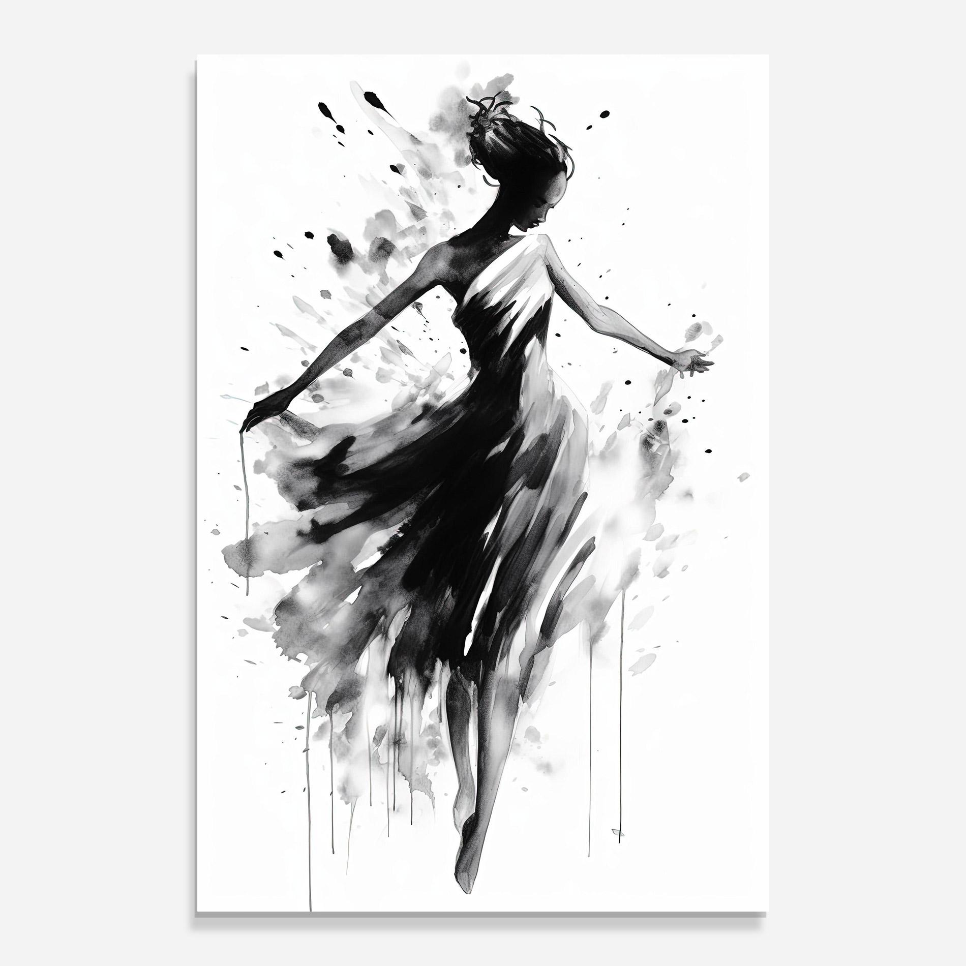 Стъклена картина Beautiful Dancing Woman mockup 0