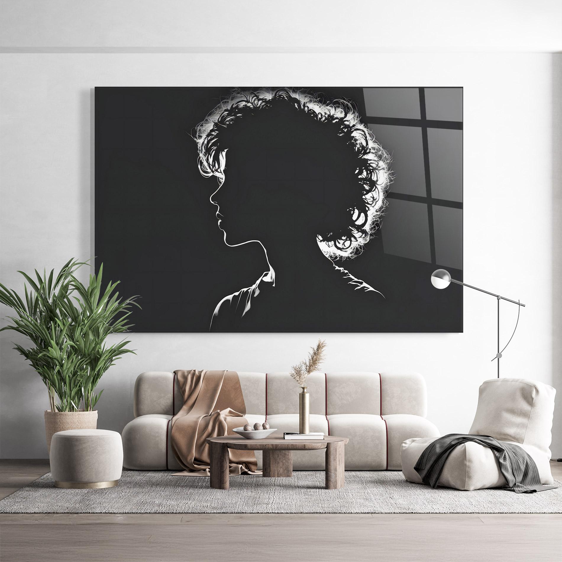 Стъклена картина Digital Silhouette mockup 9