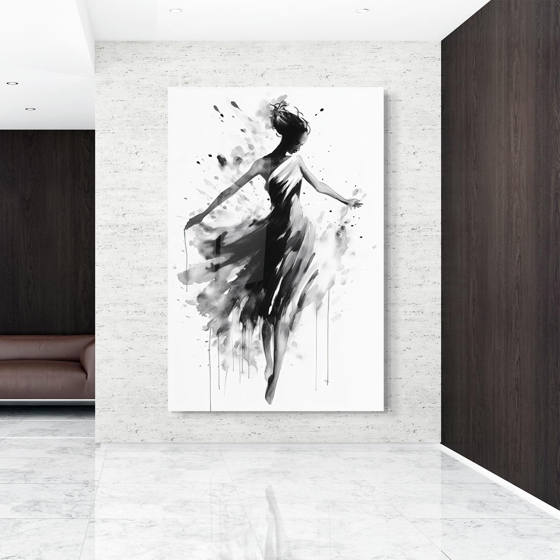 Стъклена картина Beautiful Dancing Woman mockup 9