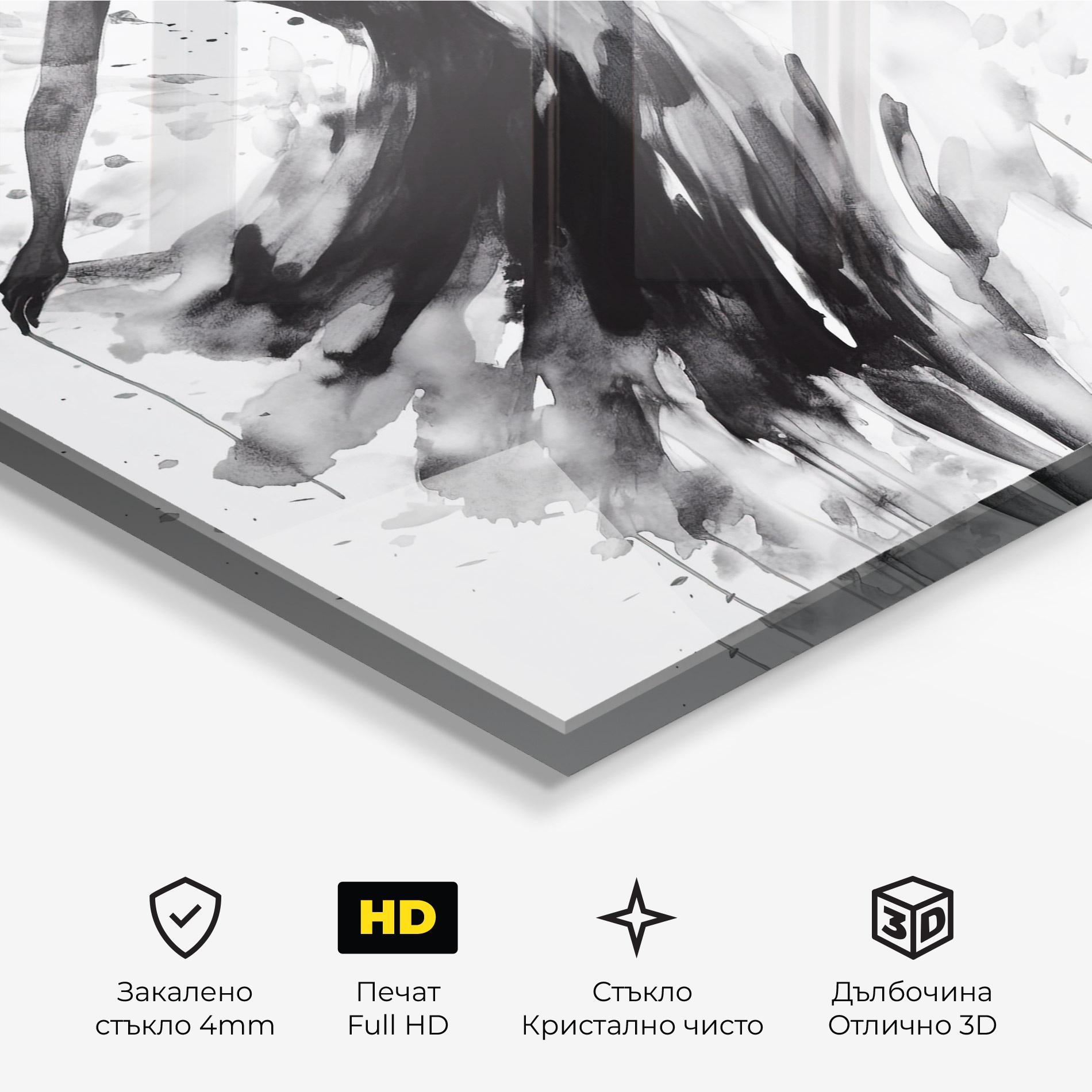 Стъклена картина Beautiful Dancing Woman mockup 3