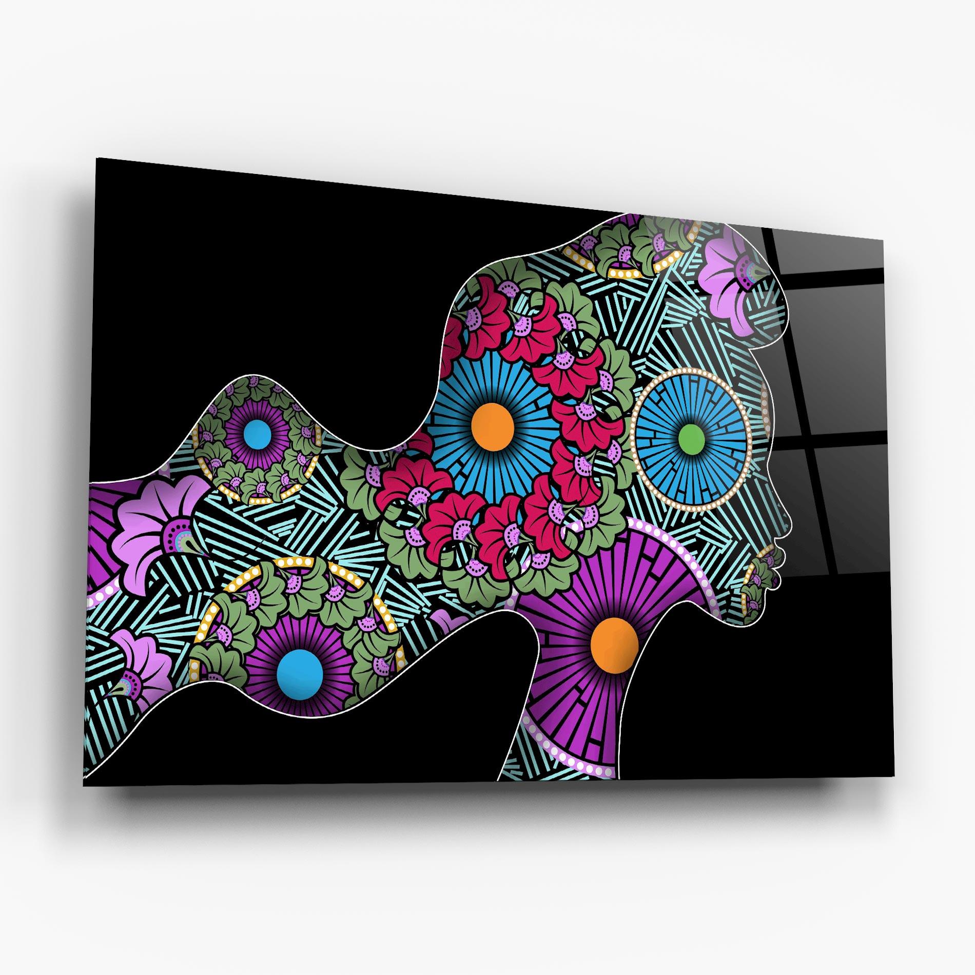 Стъклена картина Colorful Shilouette mockup 6