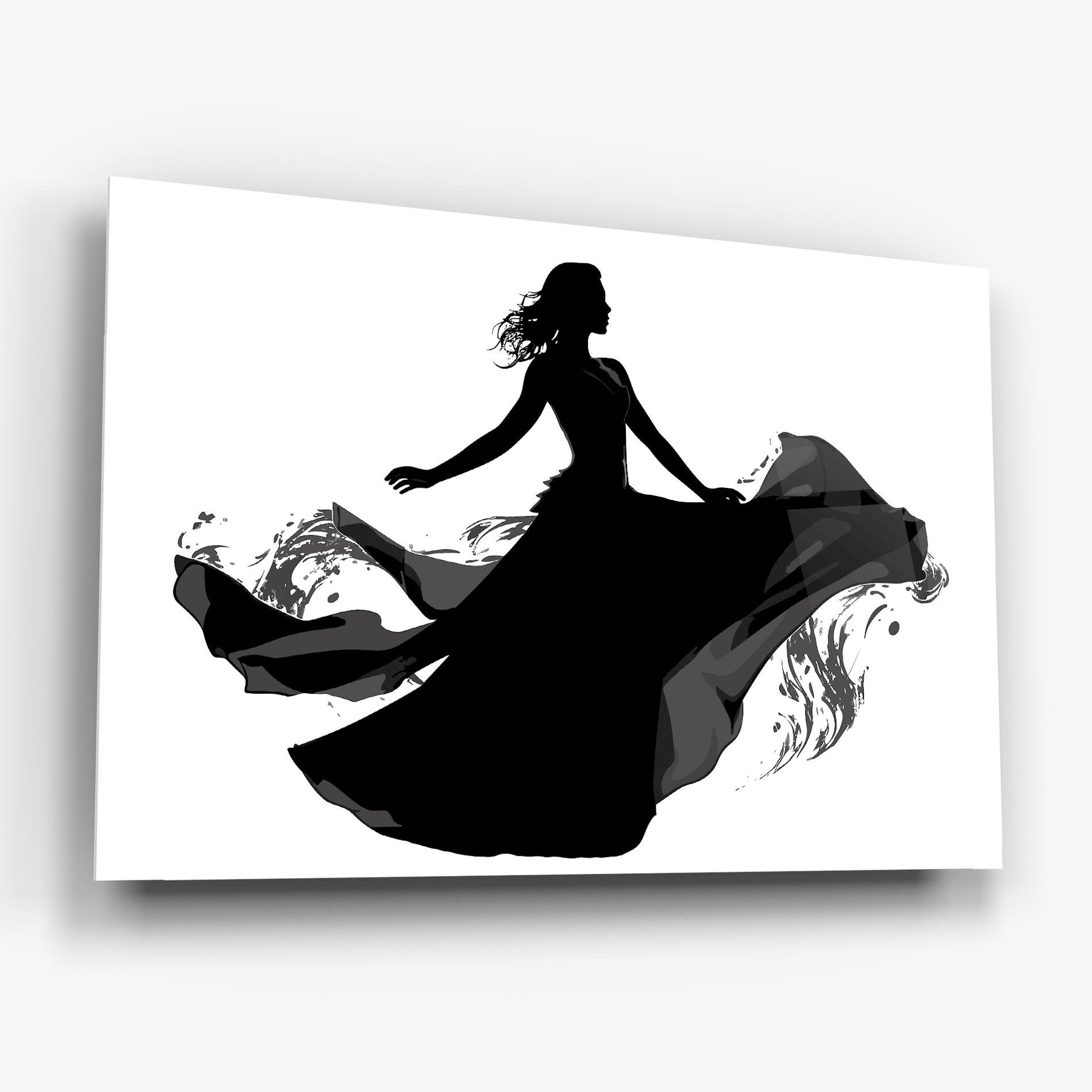 Стъклена картина Dress Jump mockup 6