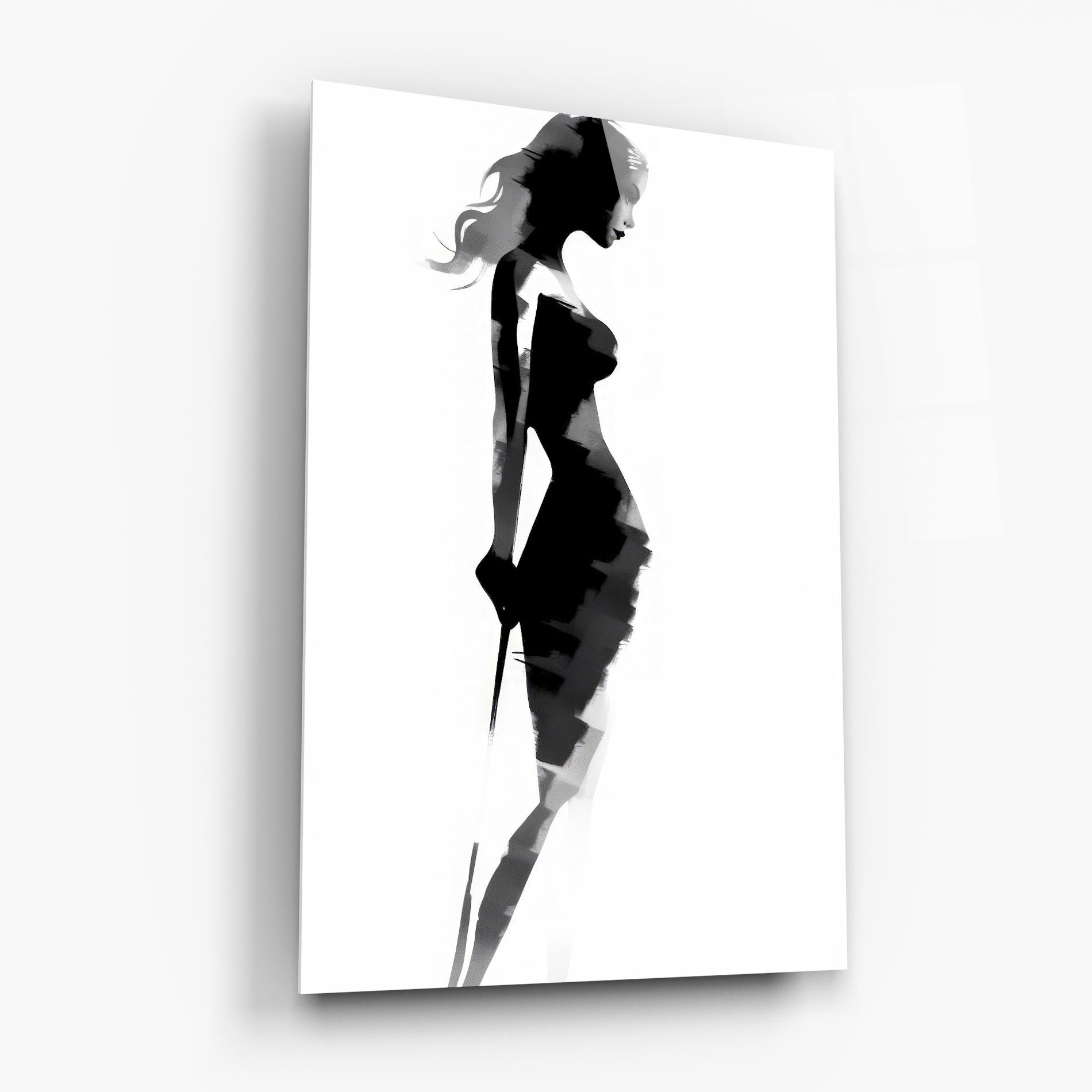 Стъклена картина Brush Contour Drawing mockup 6