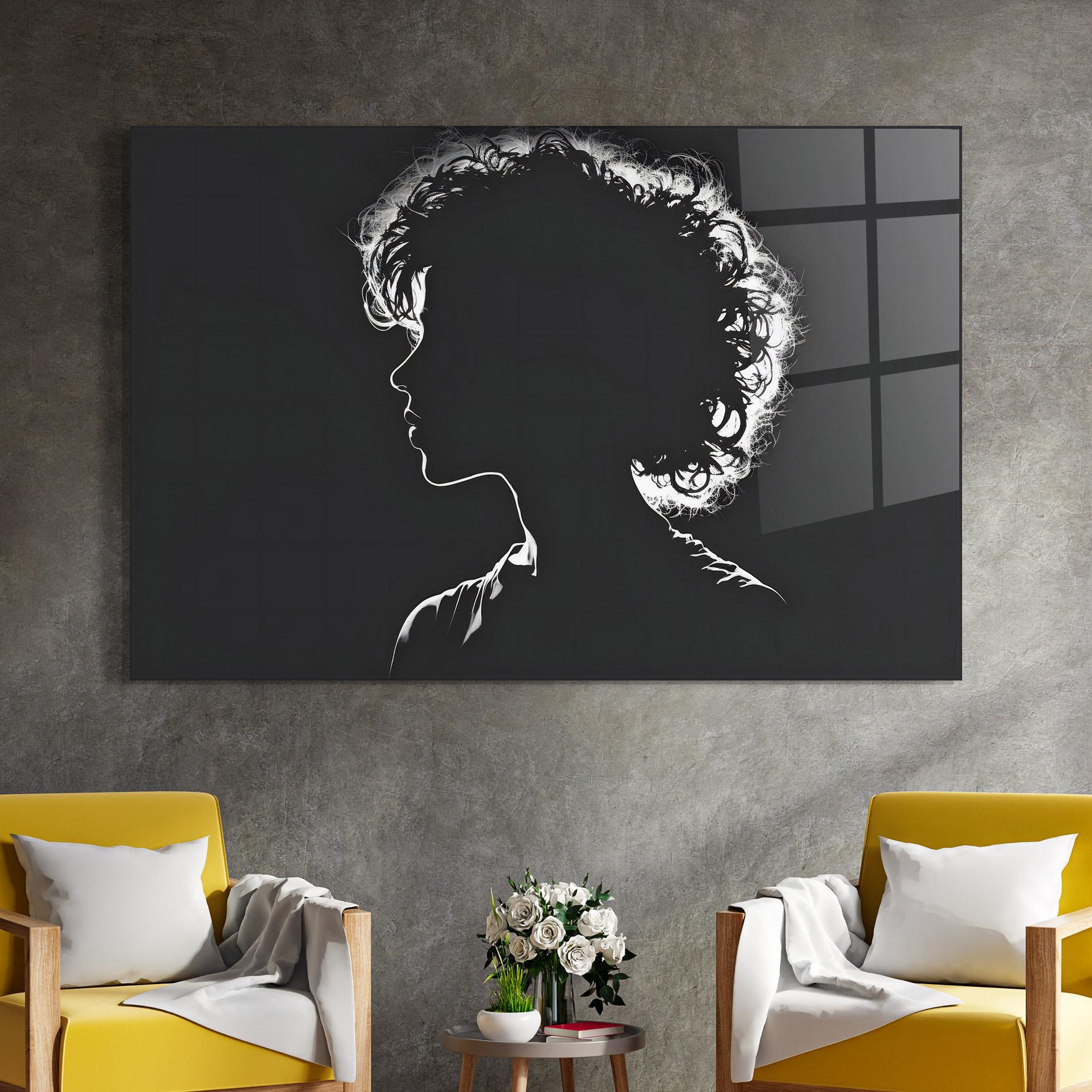 Стъклена картина Digital Silhouette mockup 4
