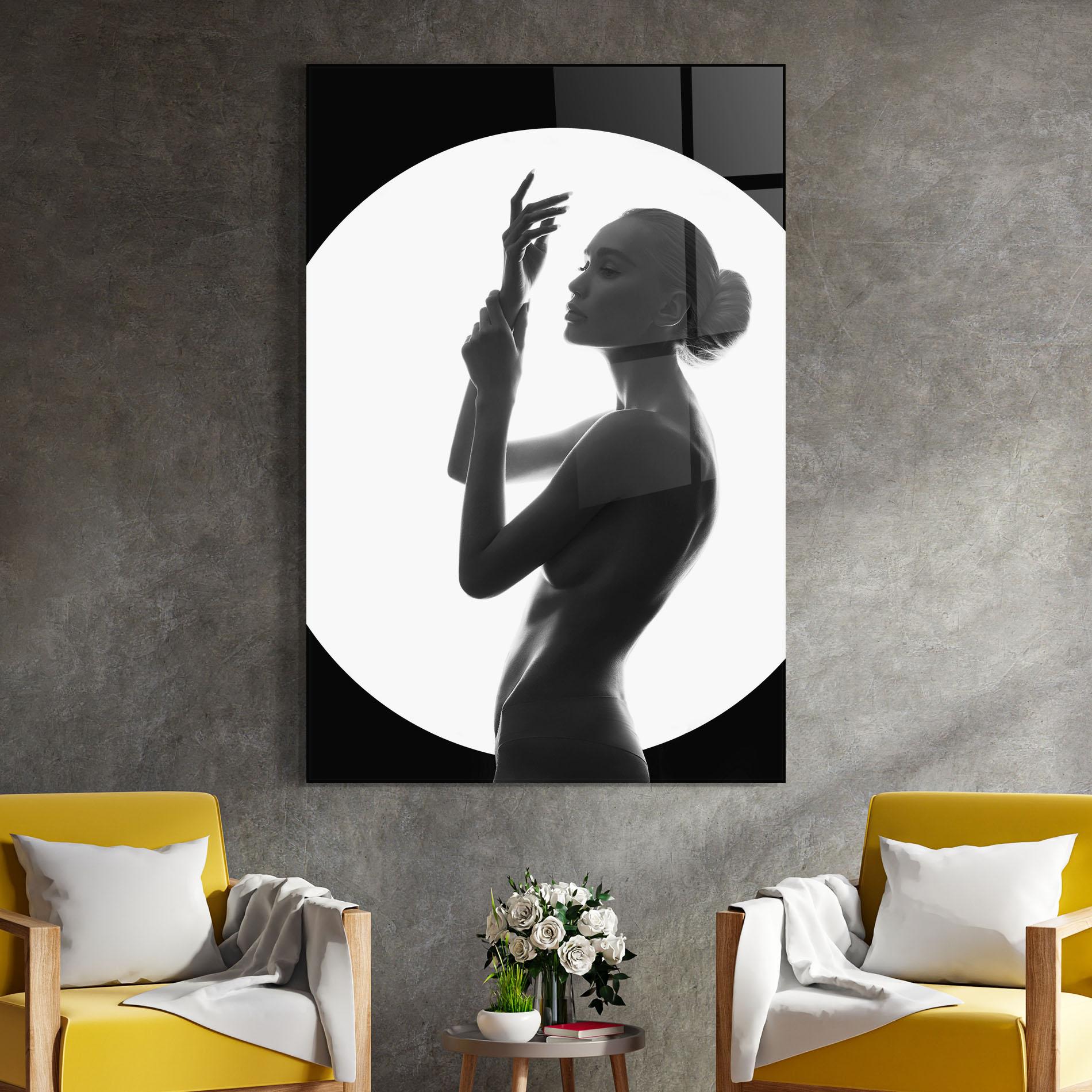 Стъклена картина Body Figure mockup 4