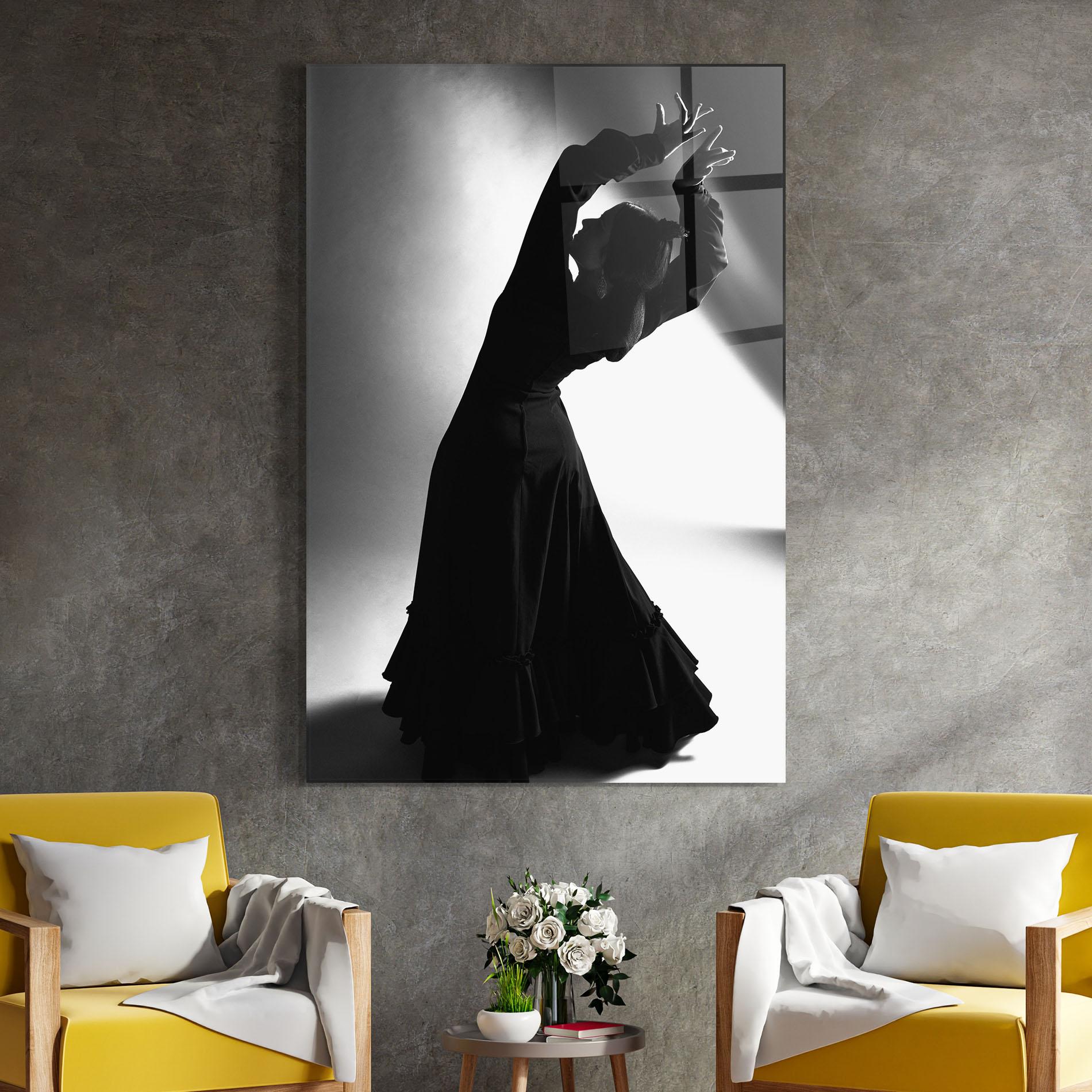 Стъклена картина Full Shot Dancer mockup 4