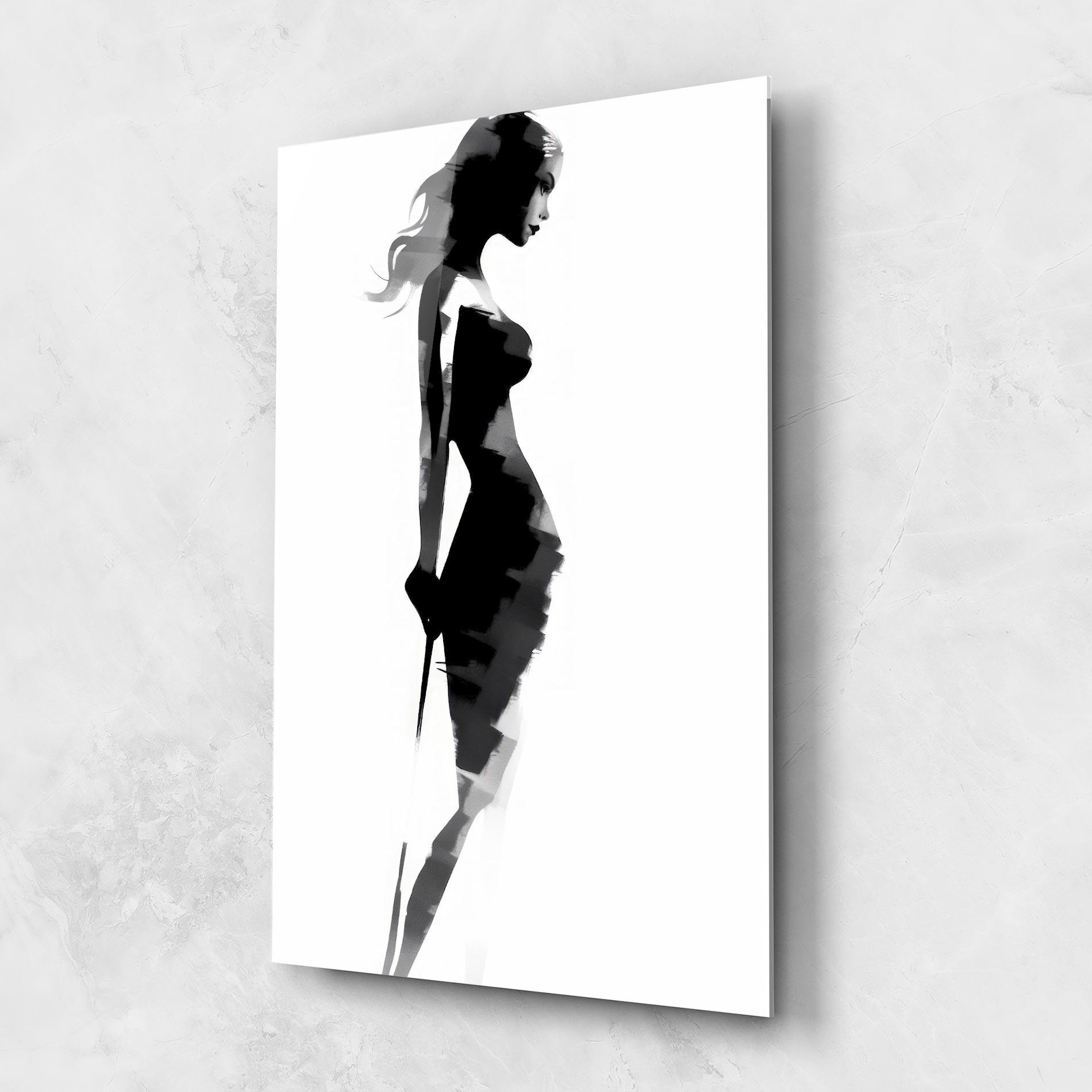 Стъклена картина Brush Contour Drawing mockup 1