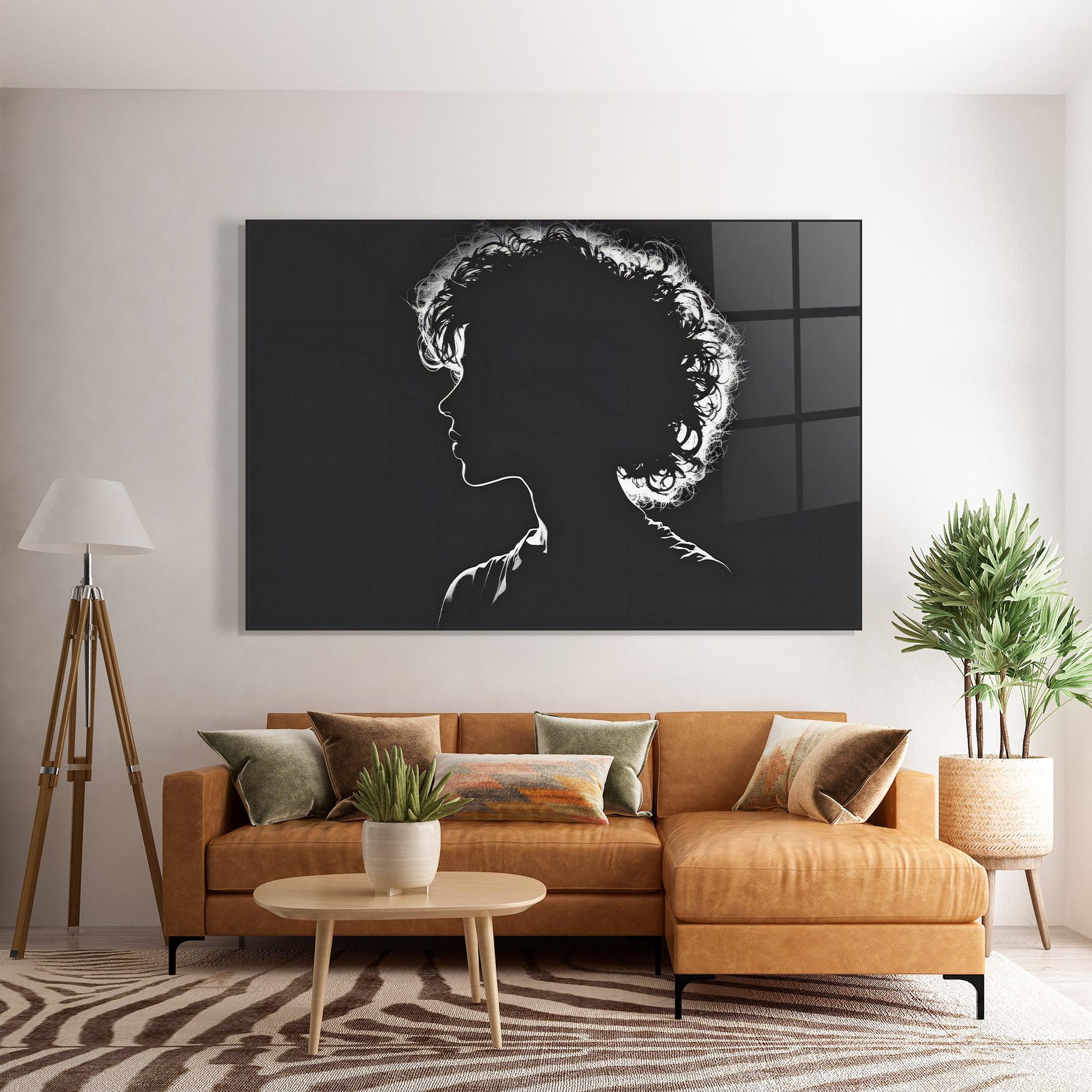 Стъклена картина Digital Silhouette mockup 7