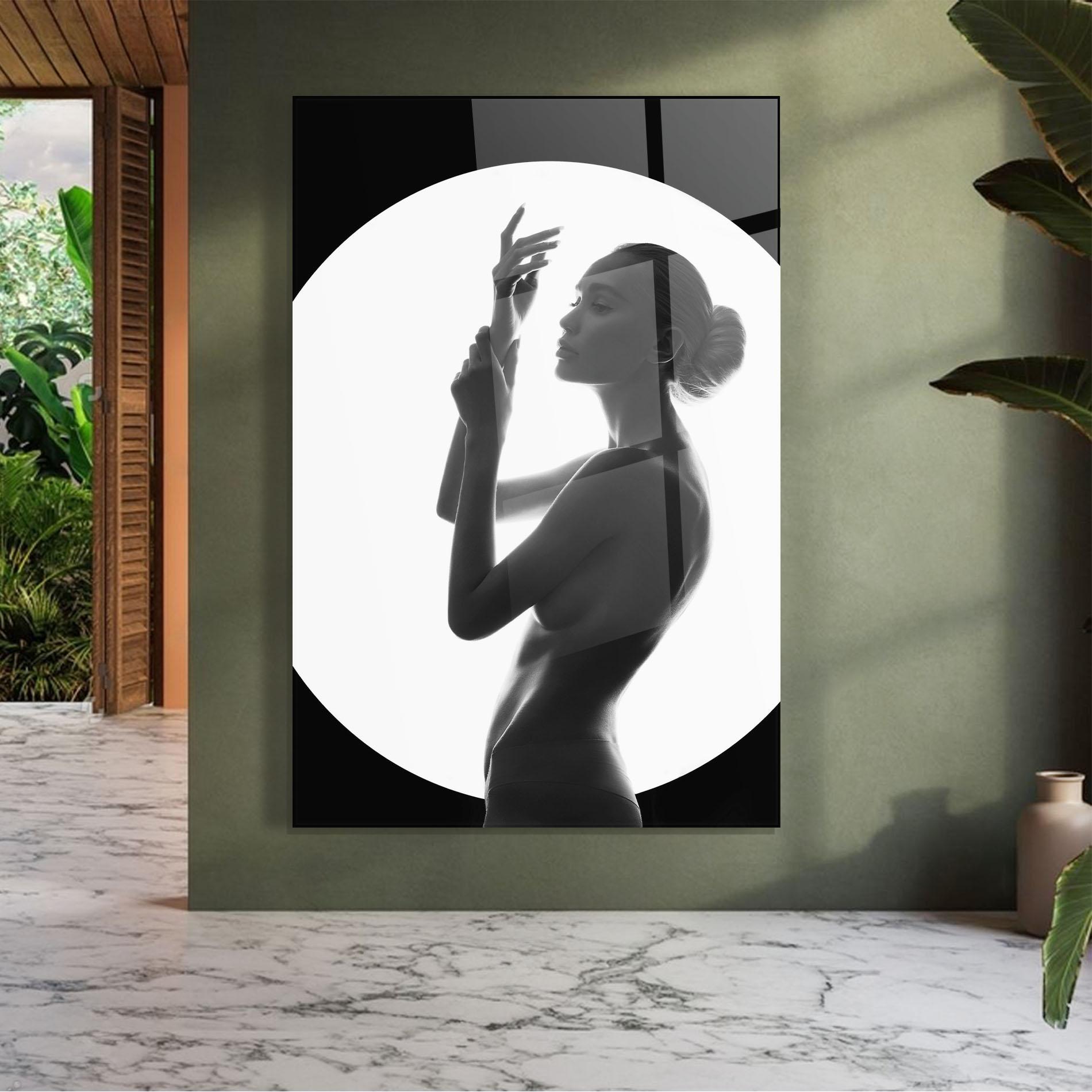 Стъклена картина Body Figure mockup 7