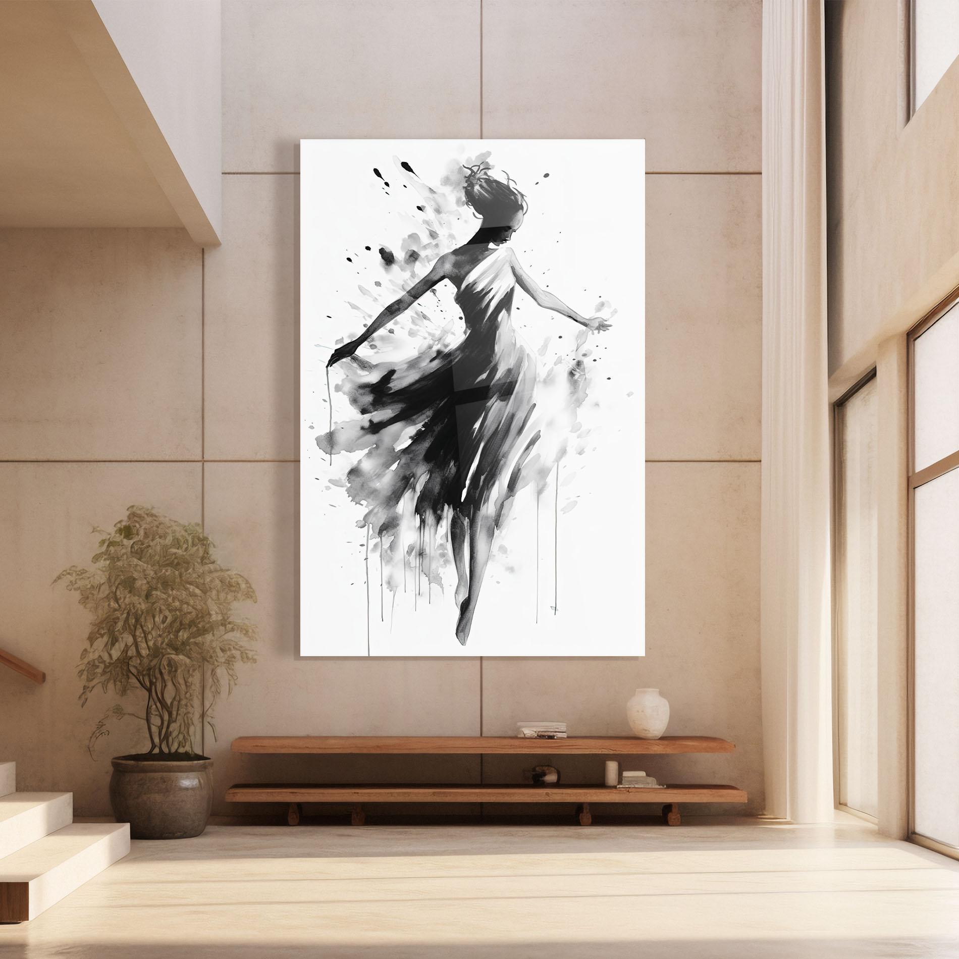 Стъклена картина Beautiful Dancing Woman mockup 8