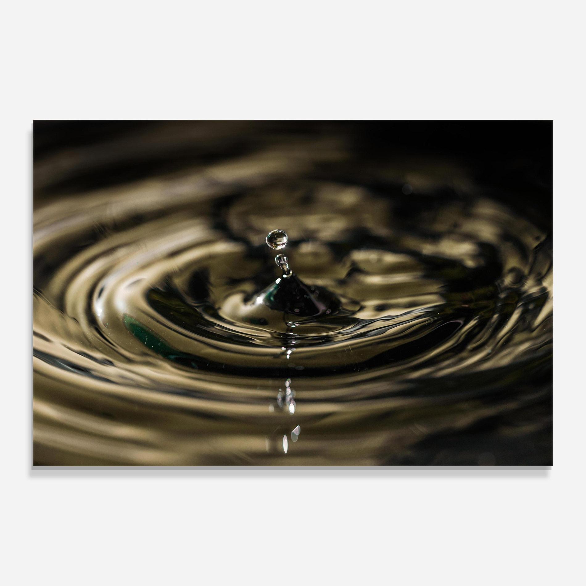 Стъклена картина Brown Water Drop mockup 0