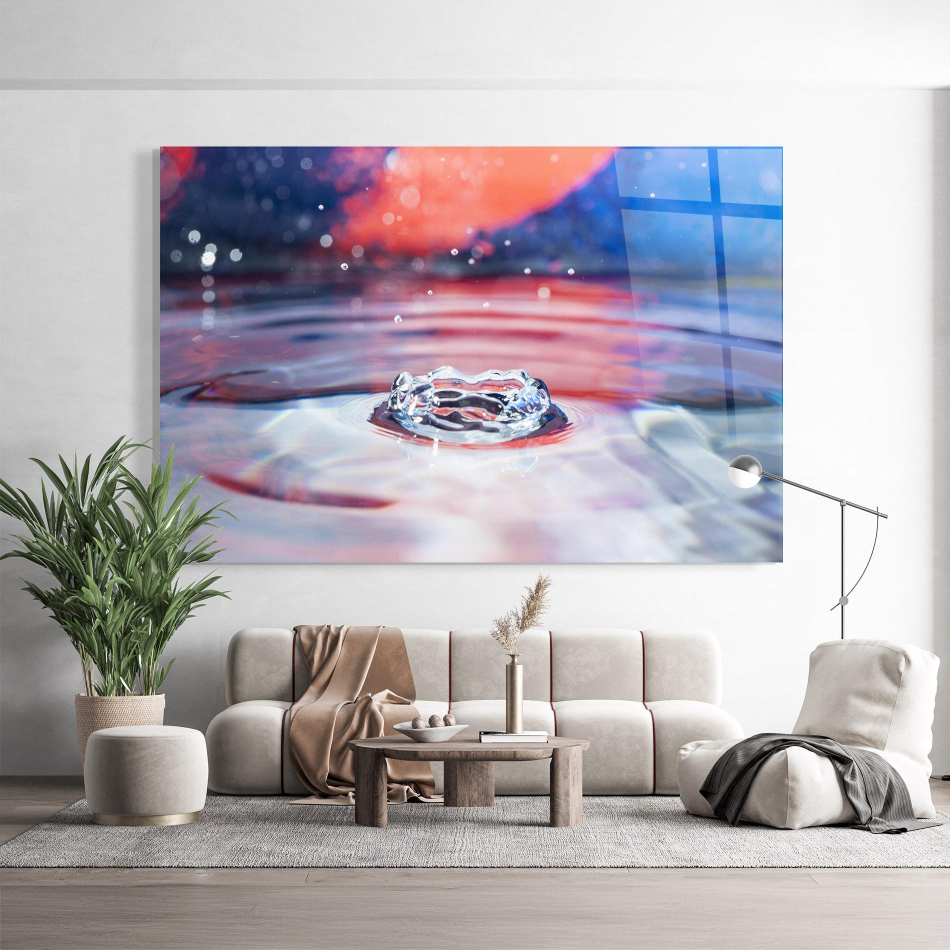 Стъклена картина Colorful Water Surface mockup 9