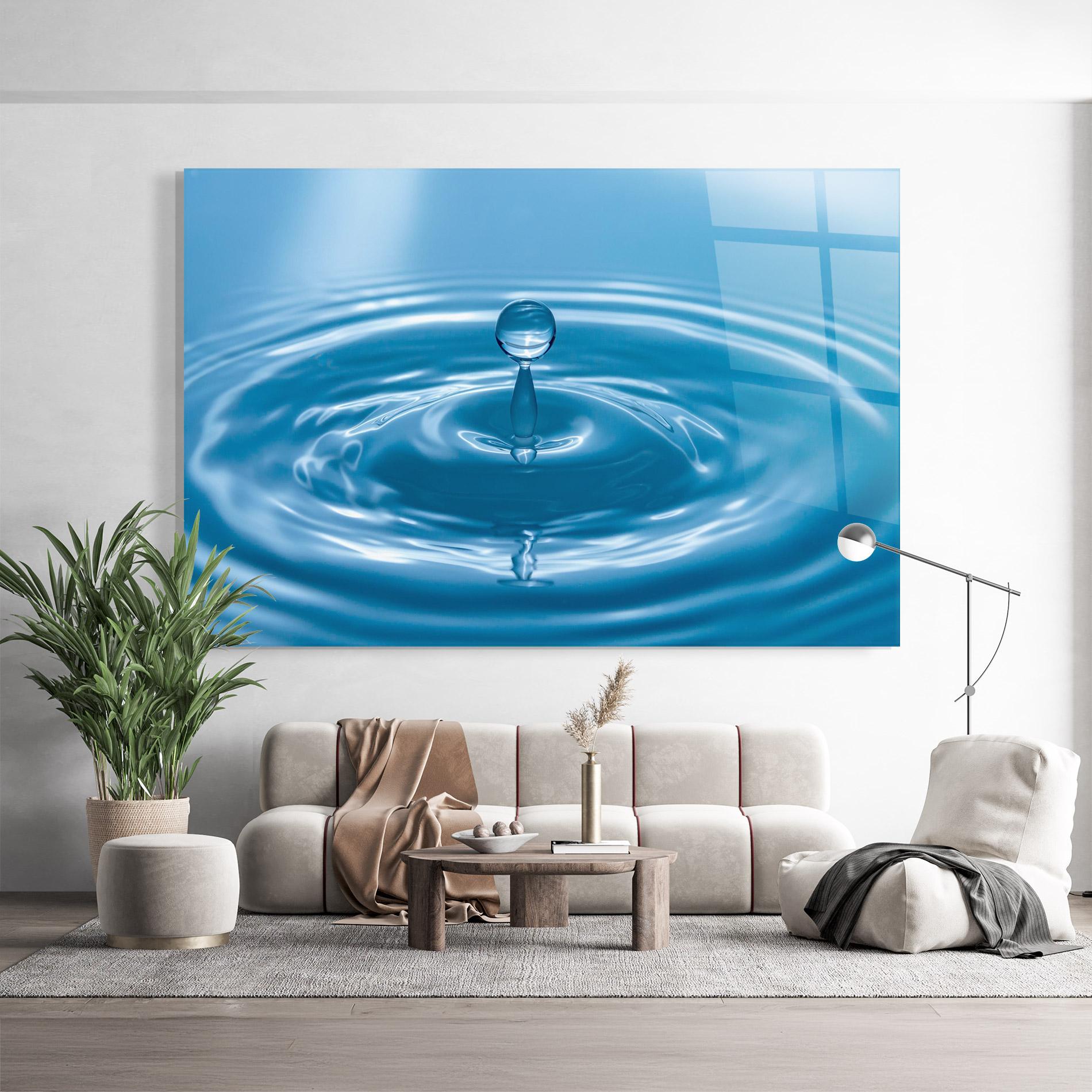 Стъклена картина Drop Close Up mockup 9