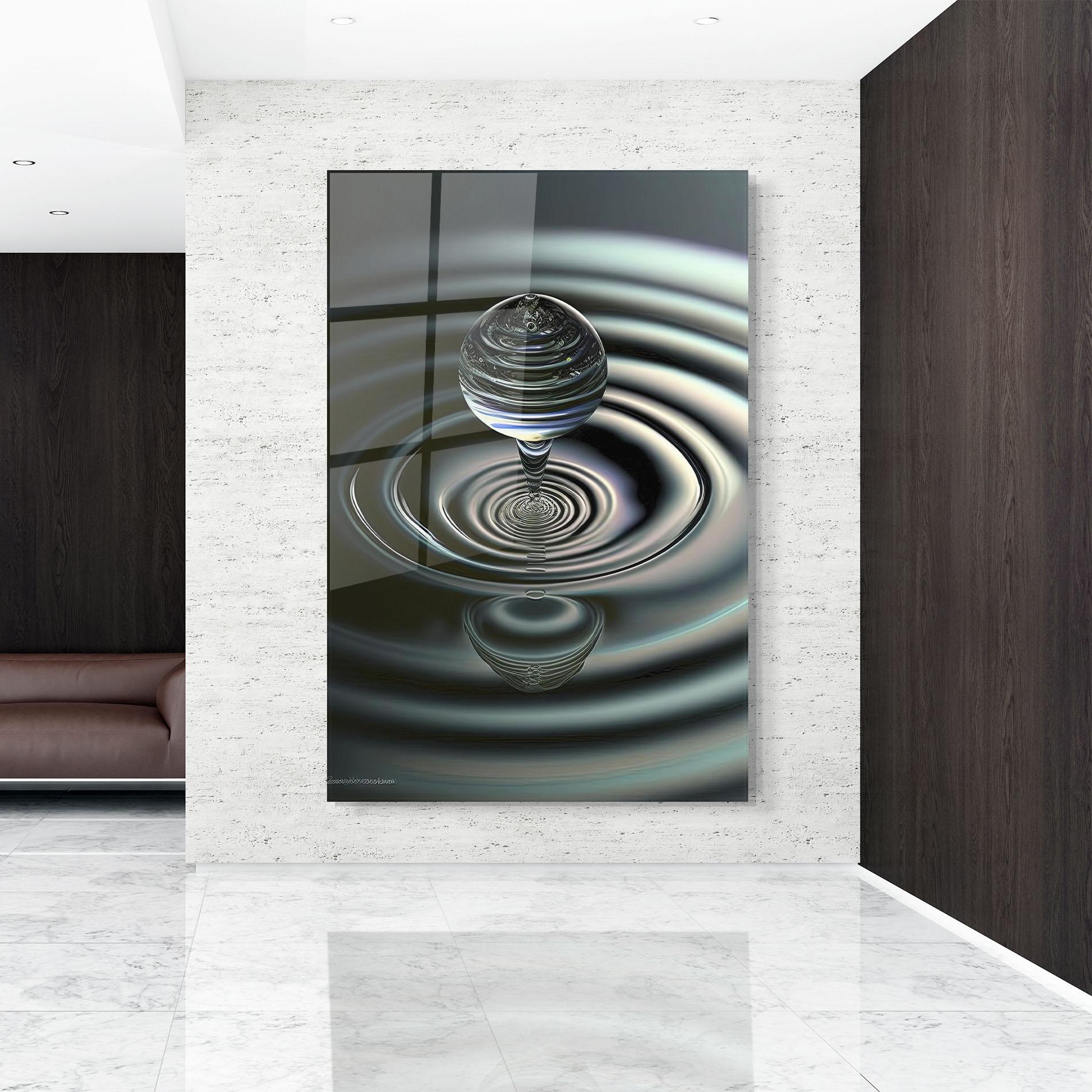 Стъклена картина Beautiful Water Drop mockup 9